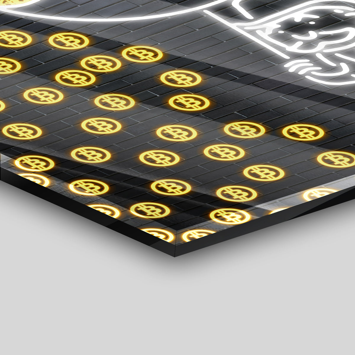 Bitcoin Catcher - aluminum acrylic glass