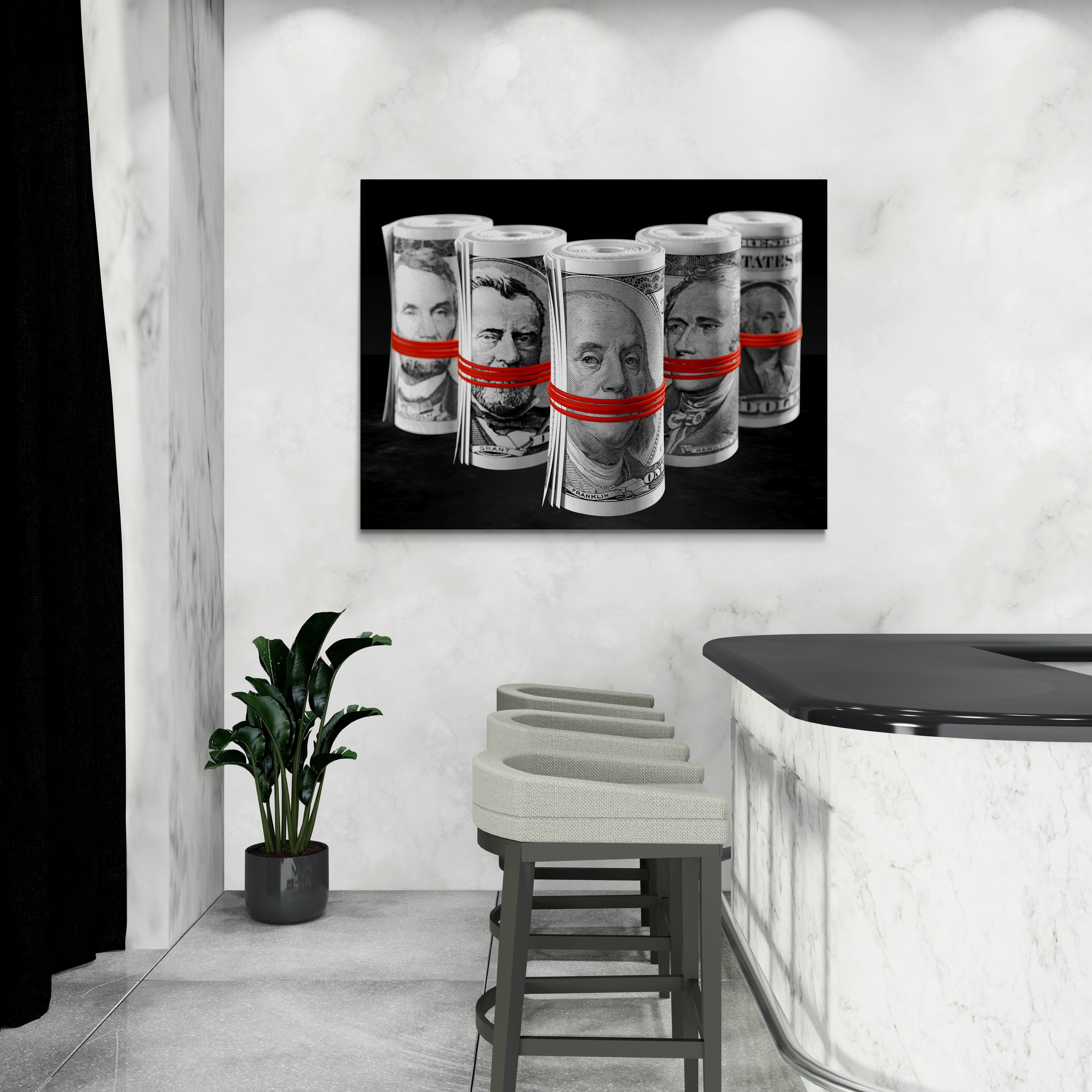 Dollar Stacks - Alu Acrylglas