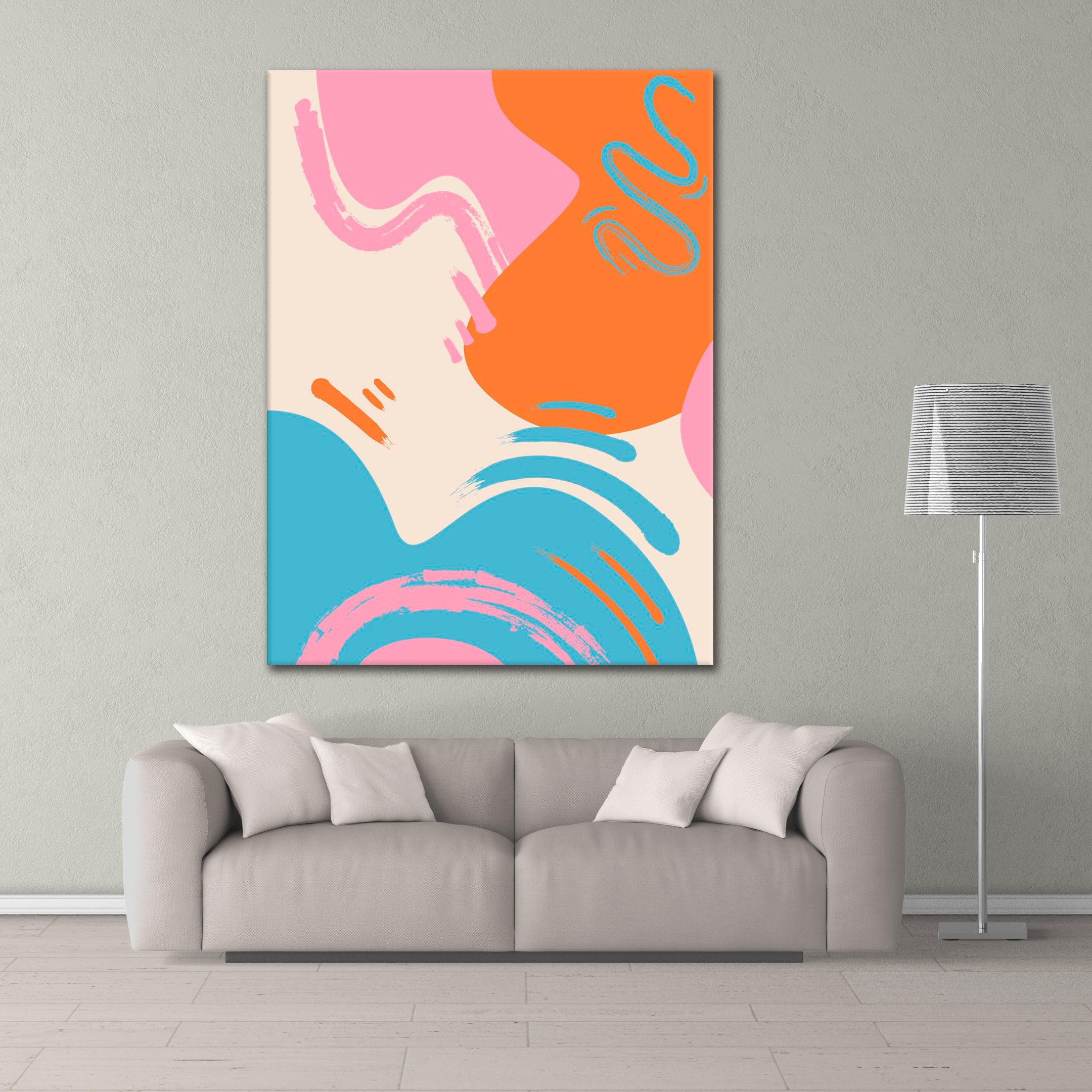 Beige Color Flow V.2 - Alu Acrylglas