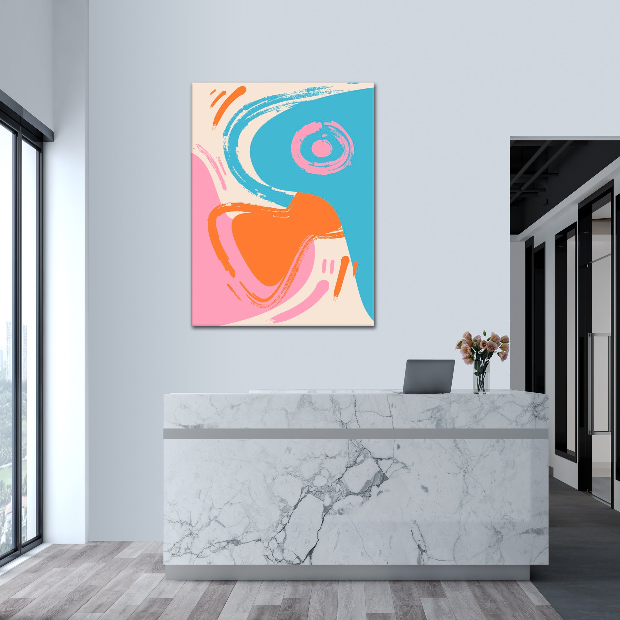 Beige Color Flow V.3 - Acrylglas