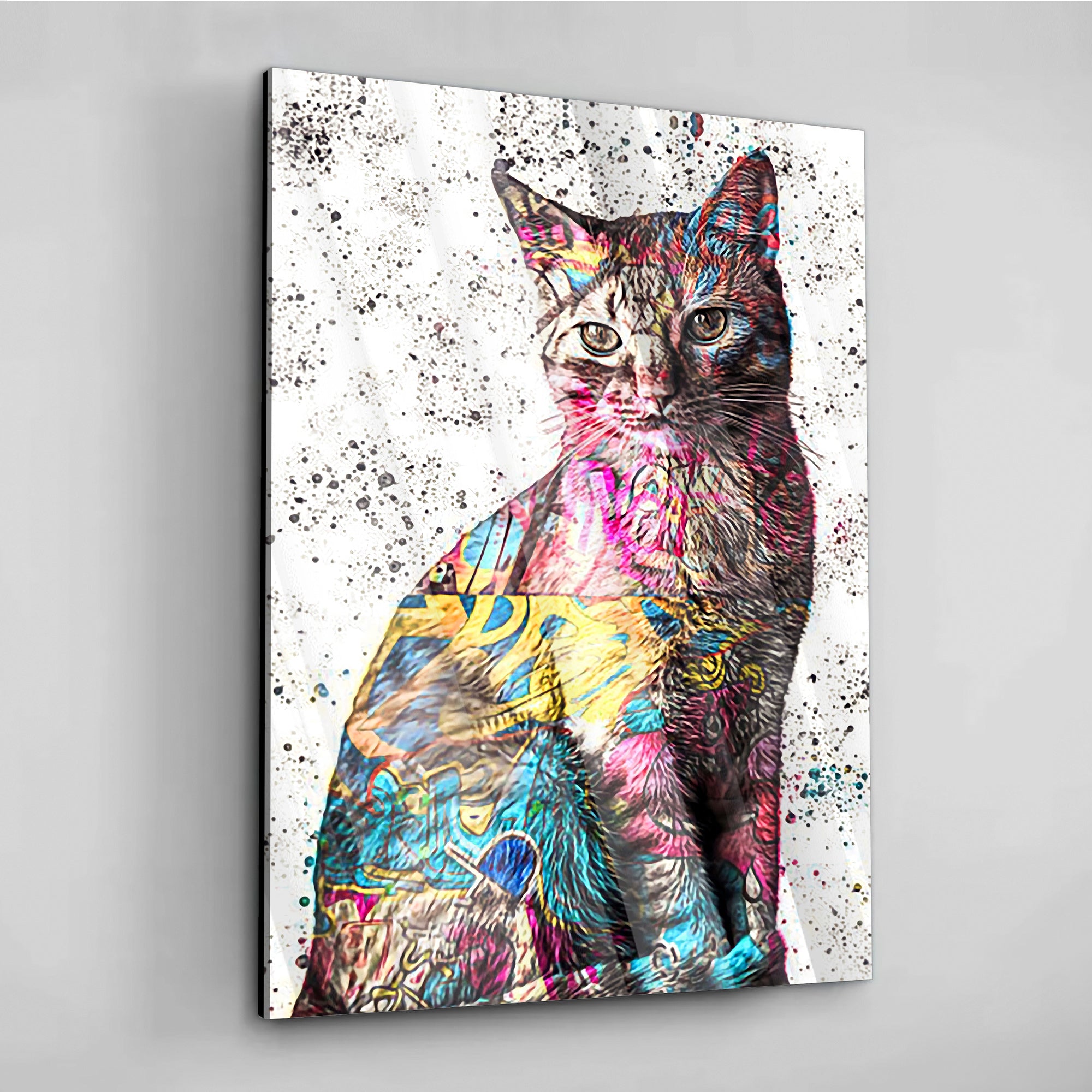 Rainbow Kitty - aluminum acrylic glass