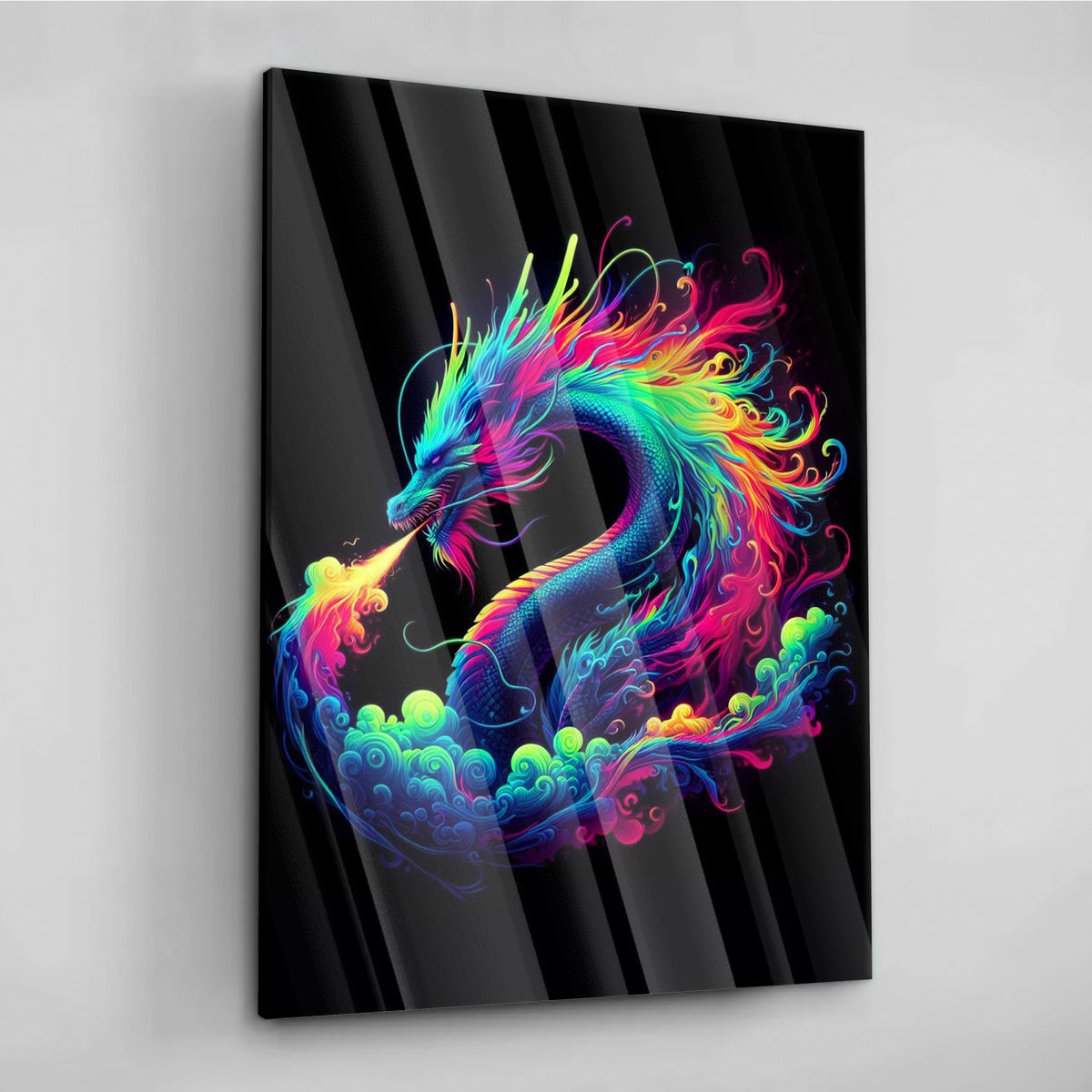 The Neon Dragon - Alu Acrylglas