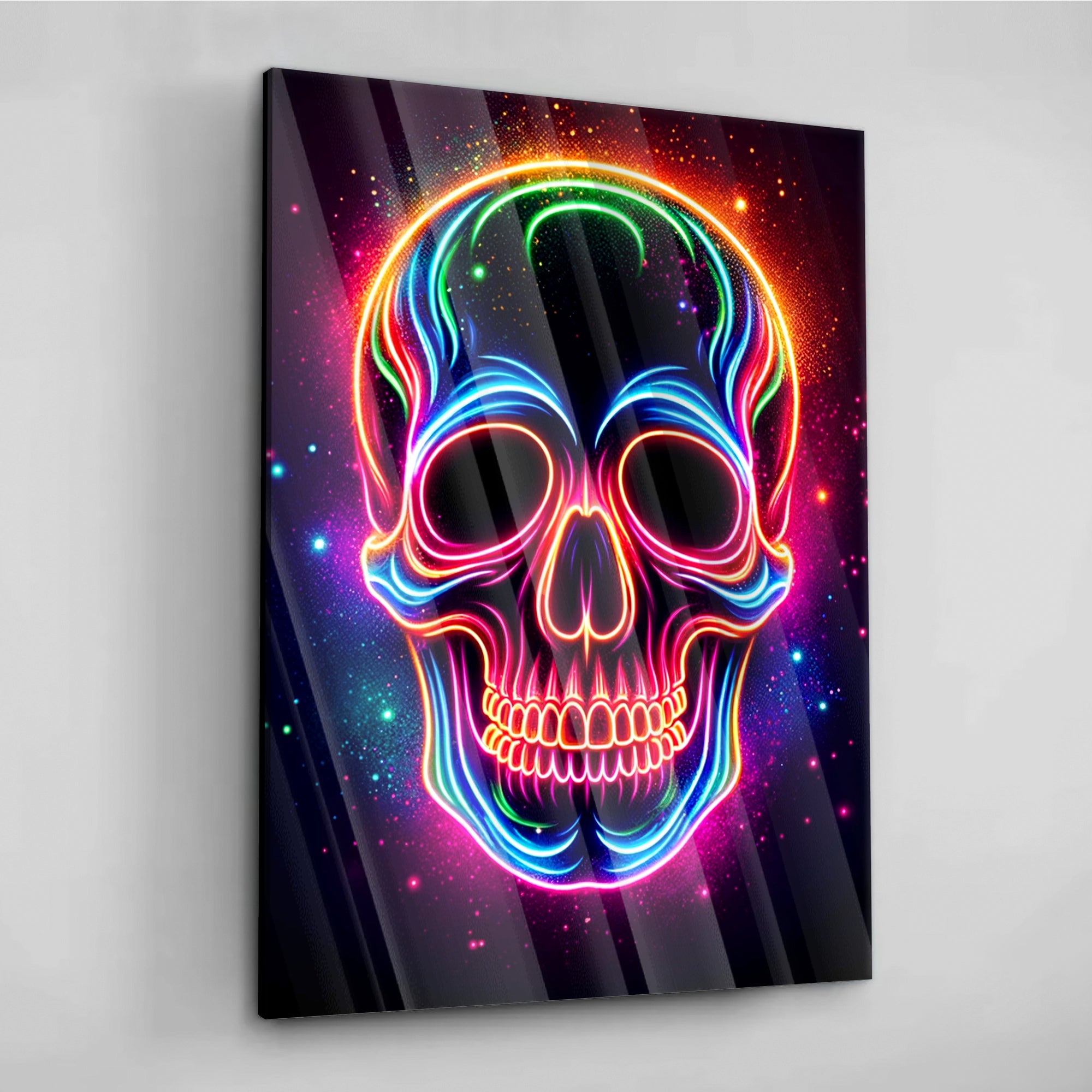 Neon Skull - Leinwandbild