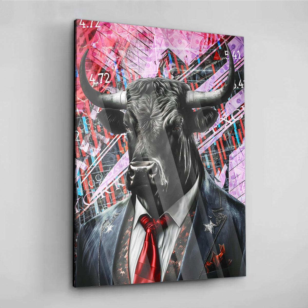 Bull Market Red - Alu Acrylglas