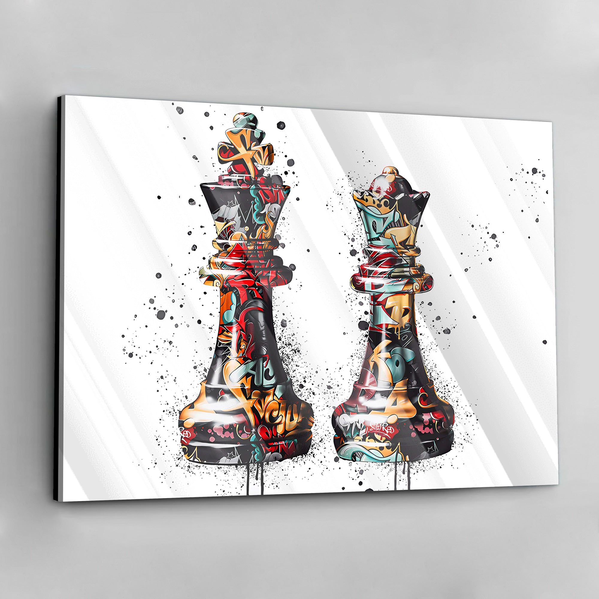 Graffiti Chess - Alu Acrylglas