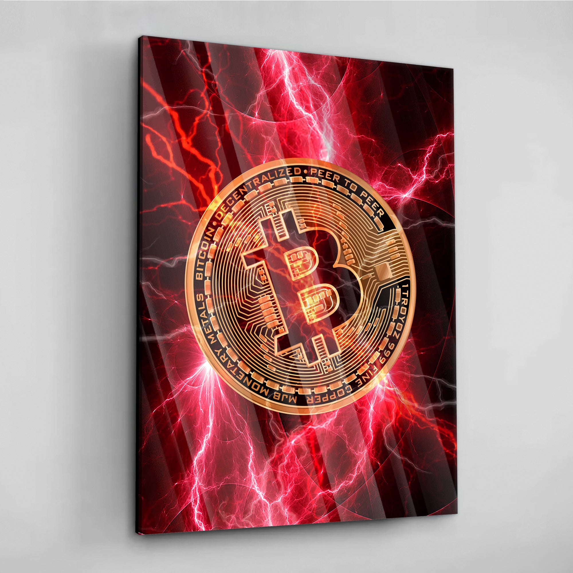 Bitcoin Power - aluminum acrylic glass