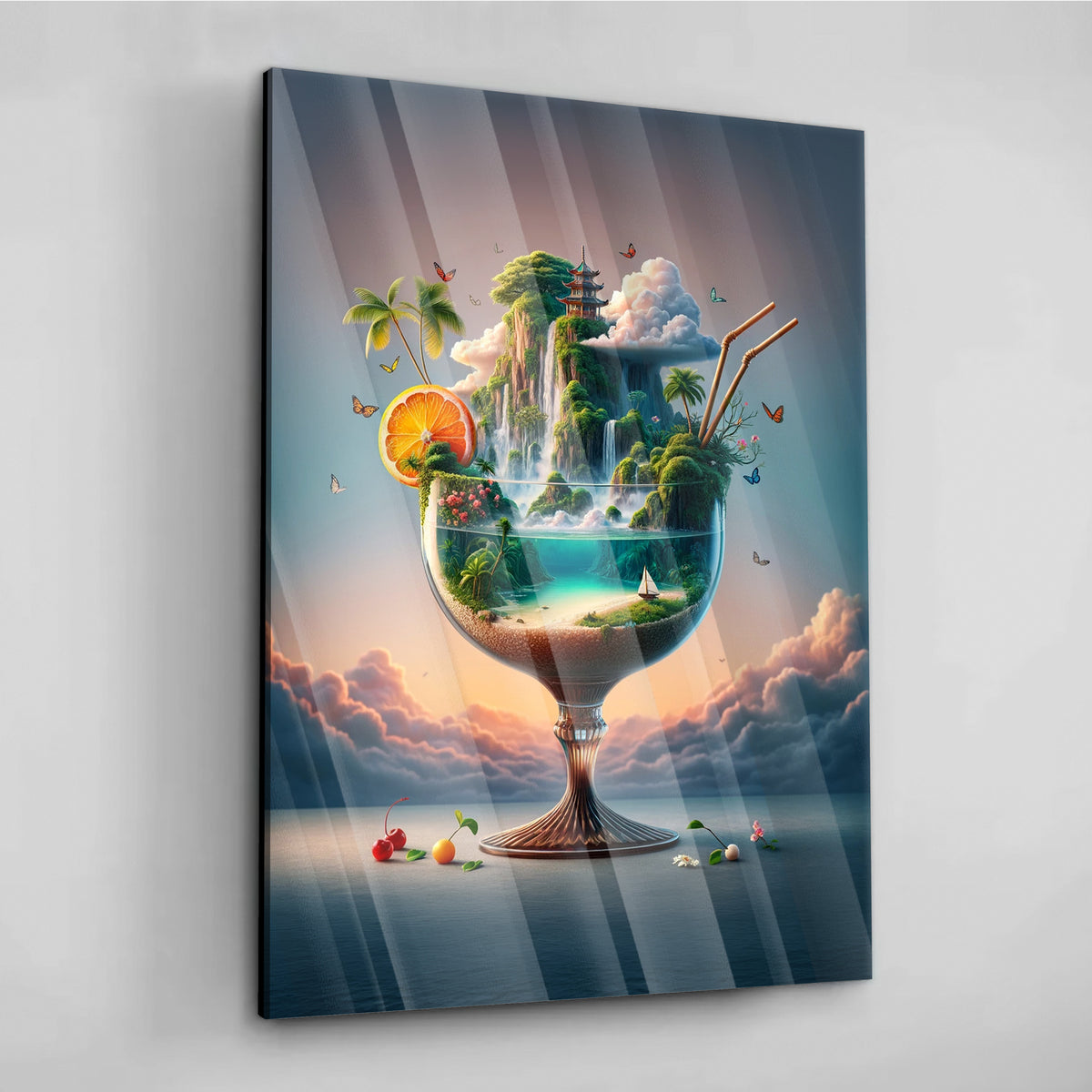 Island Cocktail - Alu Acrylglas