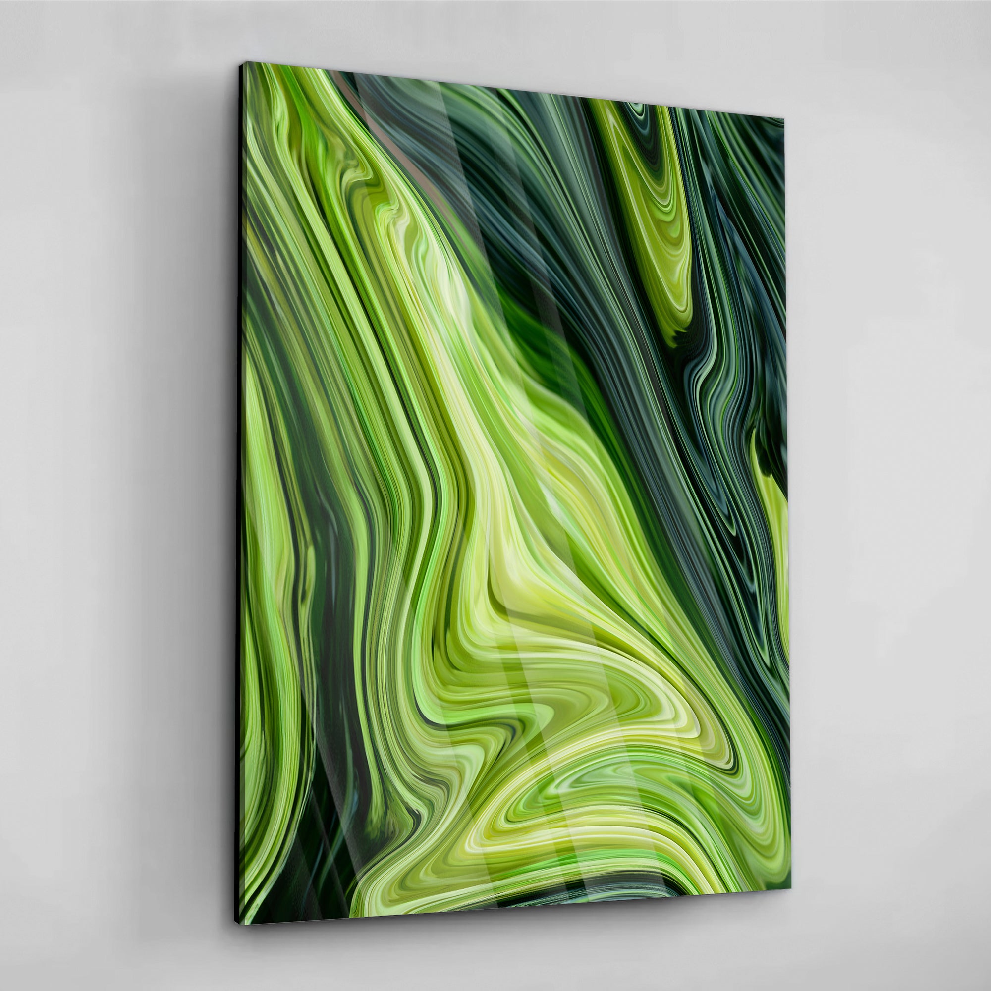 Green Fluidart - Alu Acrylglas