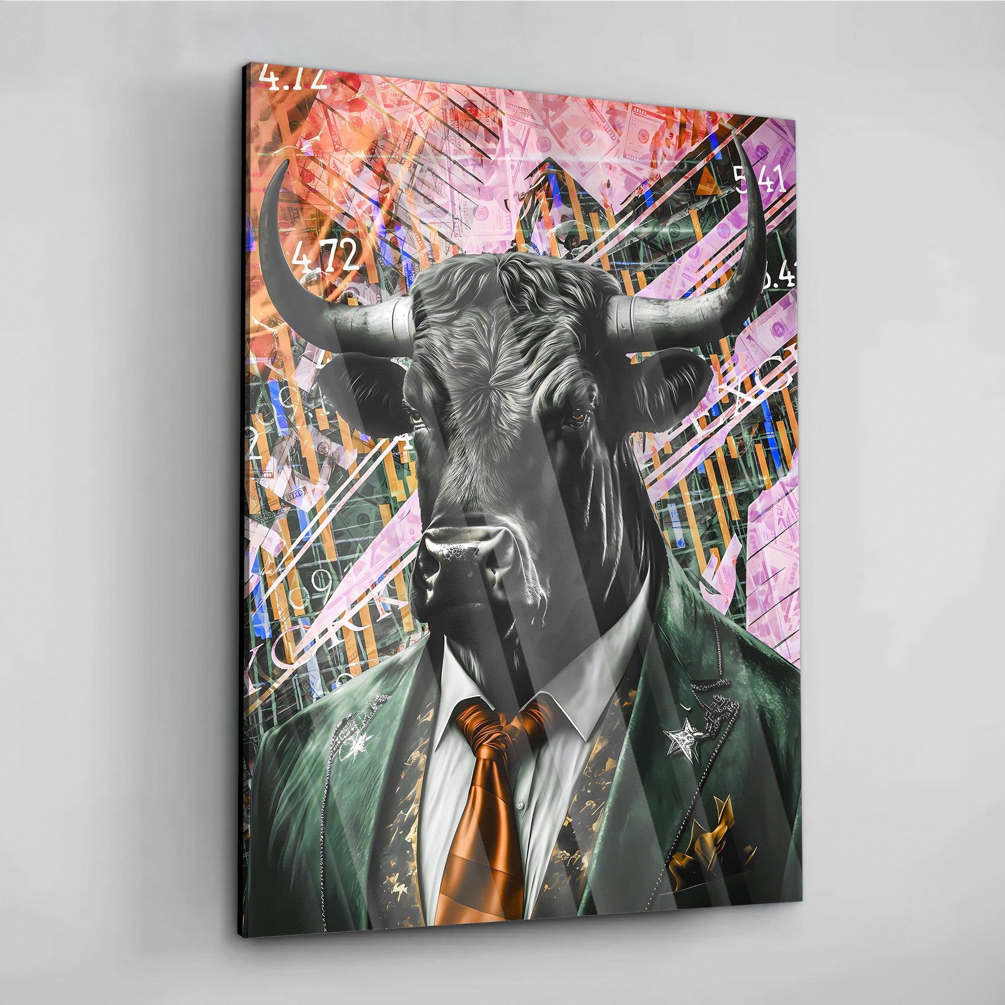 Bull Market Yellow - Canvas Picture