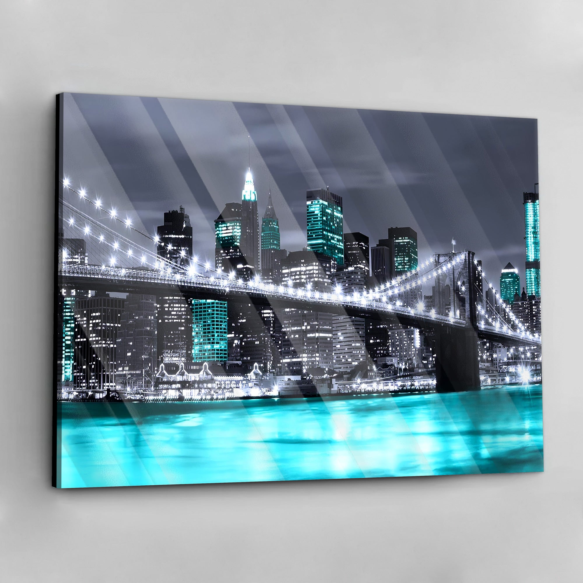 Blue City - Alu Acrylglas