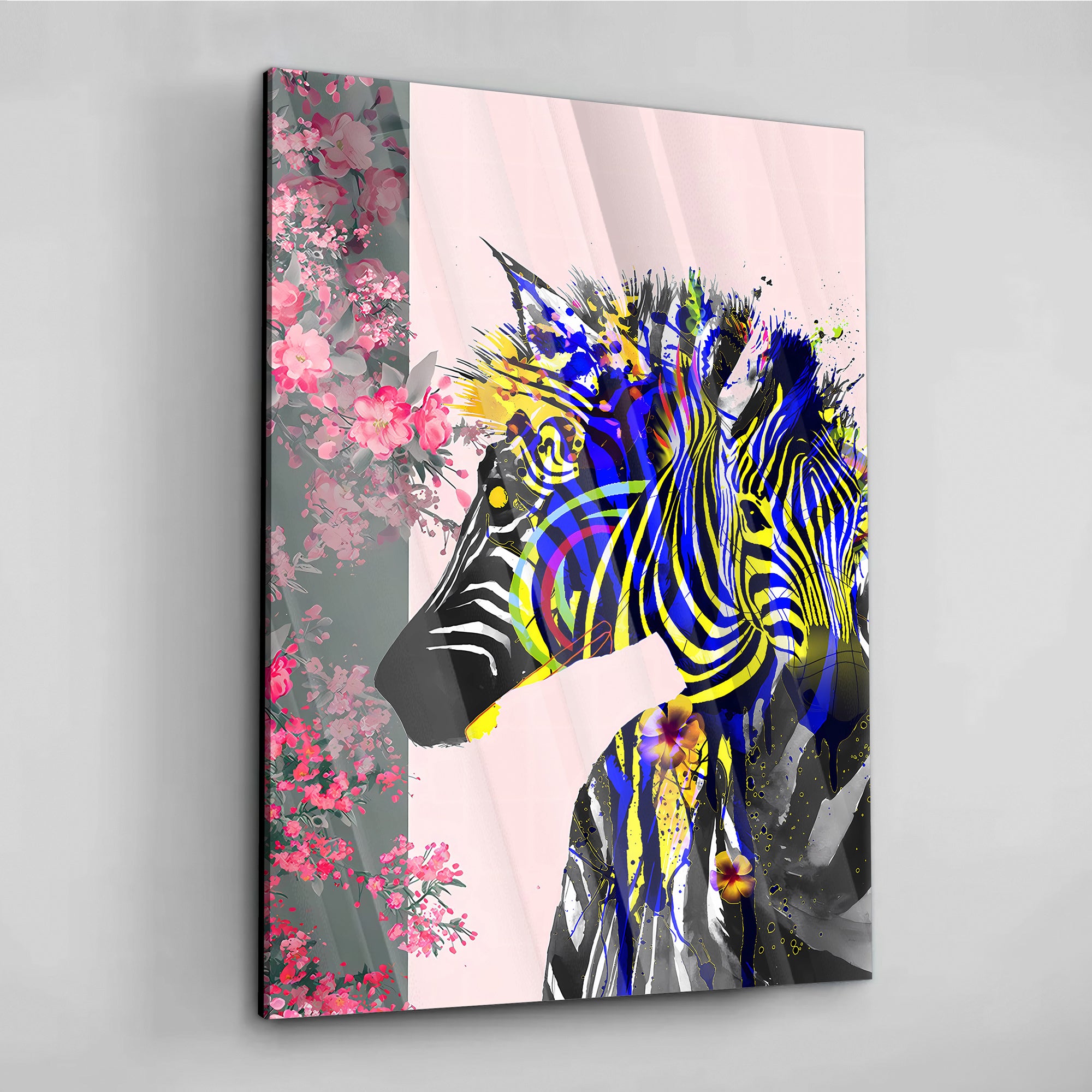 Abstract Zebrablossom - canvas picture