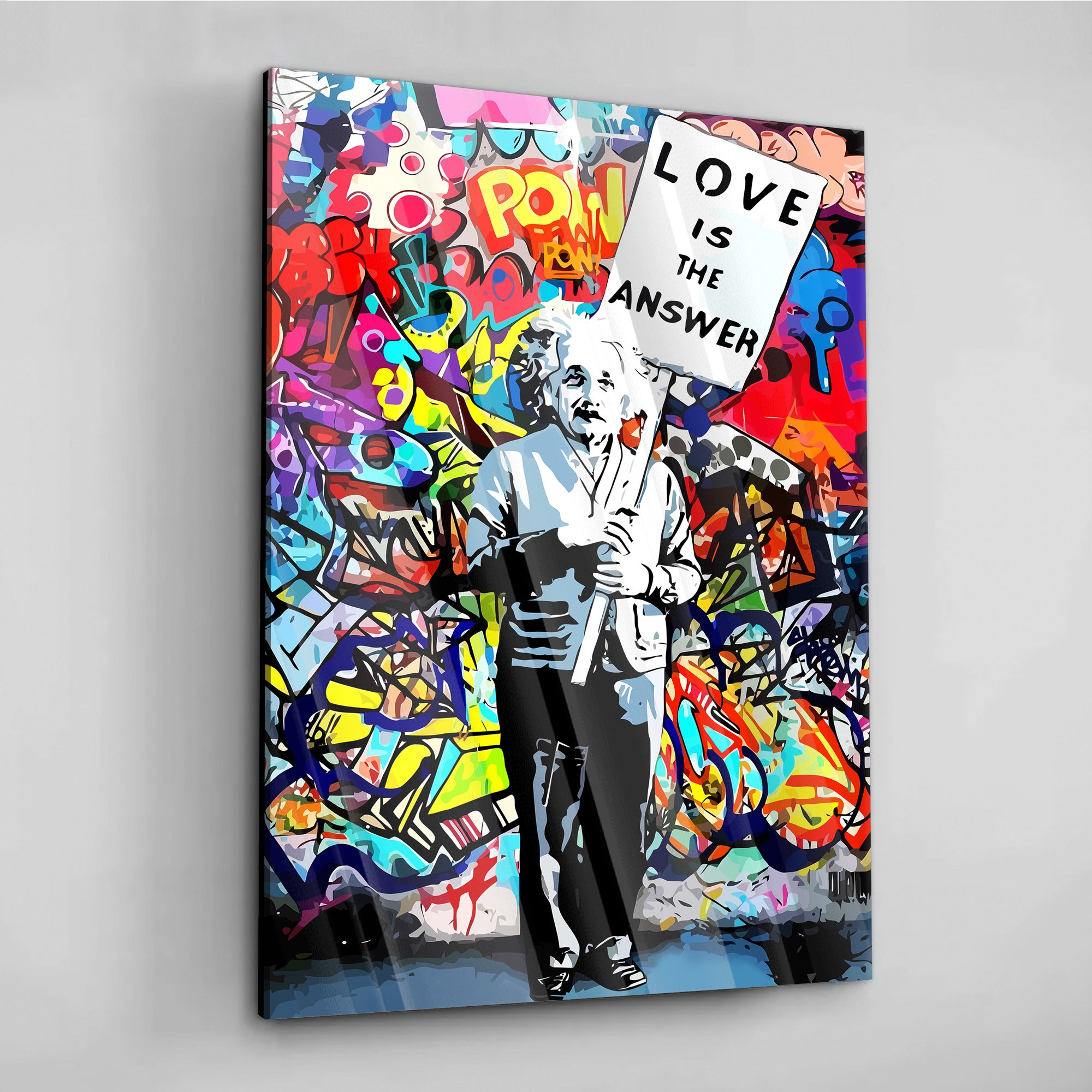 Einstein's Rebel Wall - aluminum acrylic glass