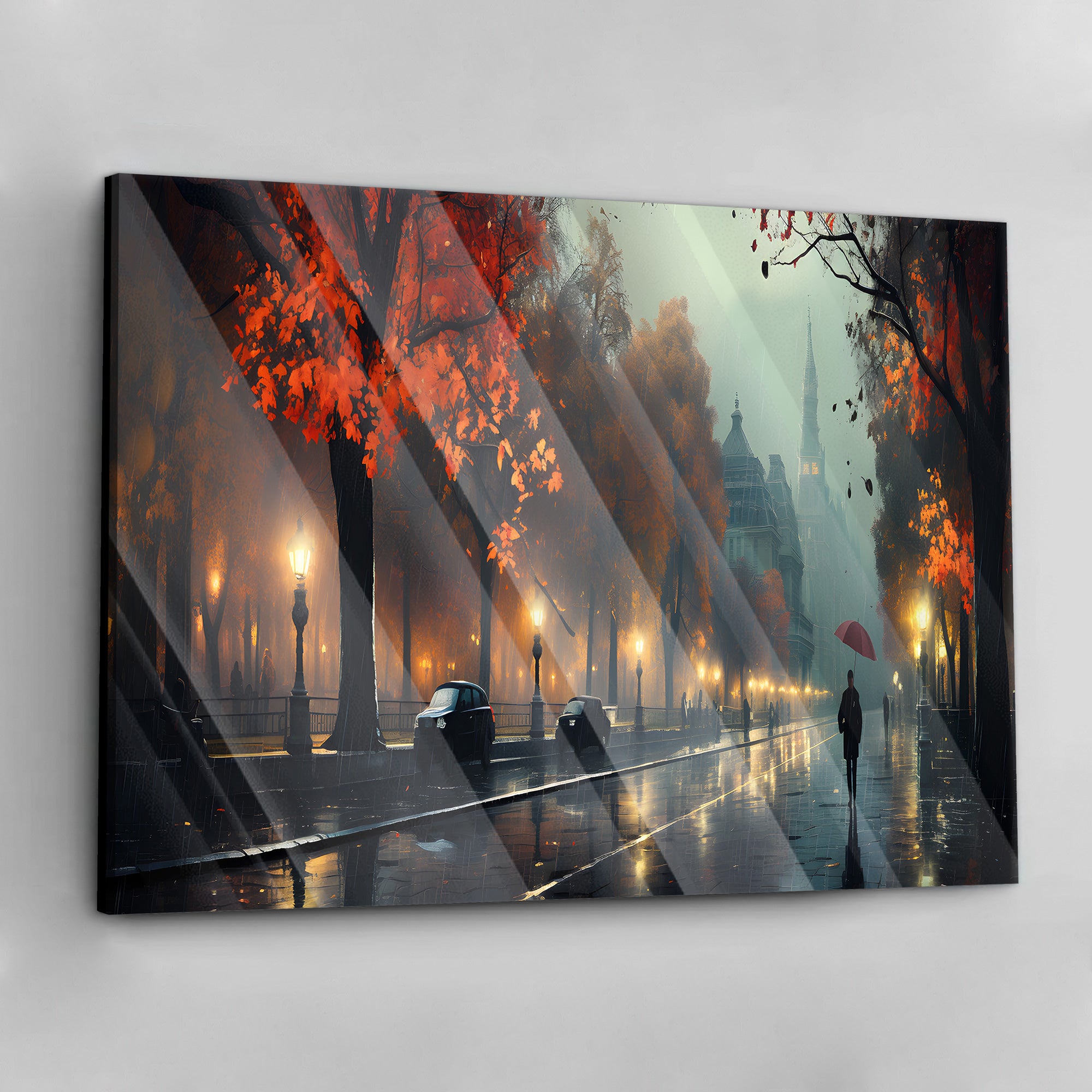 Autumn Walk - aluminum acrylic glass