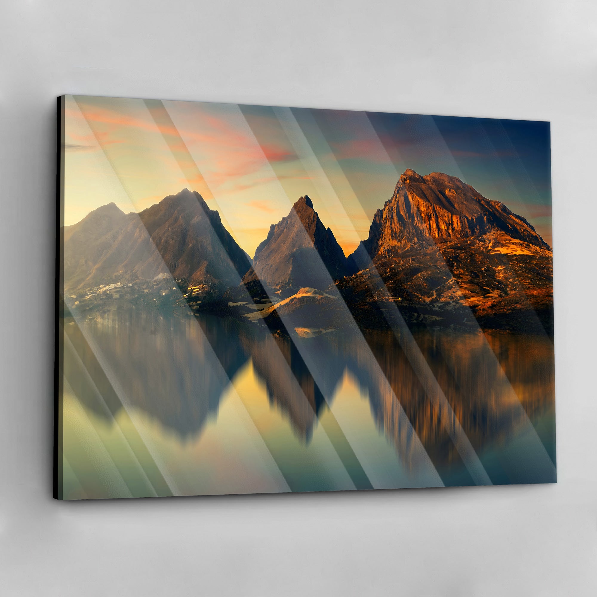 Mountain Reflection - aluminum acrylic glass