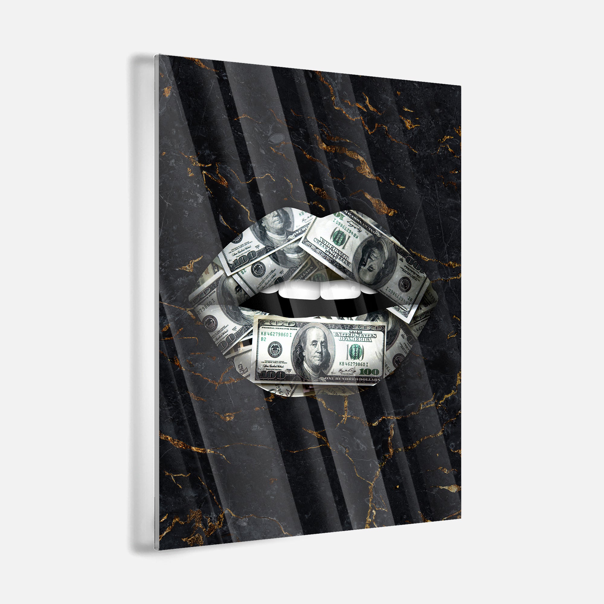 Money Lips - Acrylglas