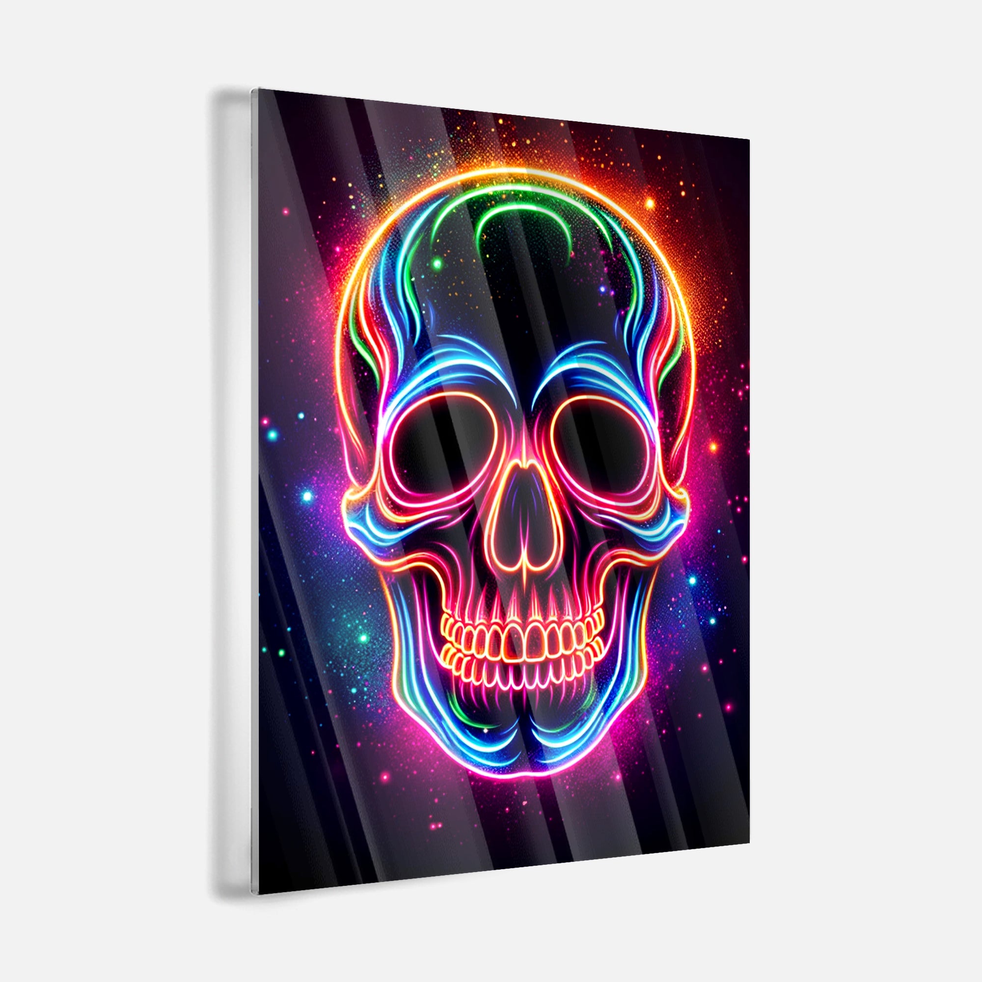 Neon Skull - Leinwandbild