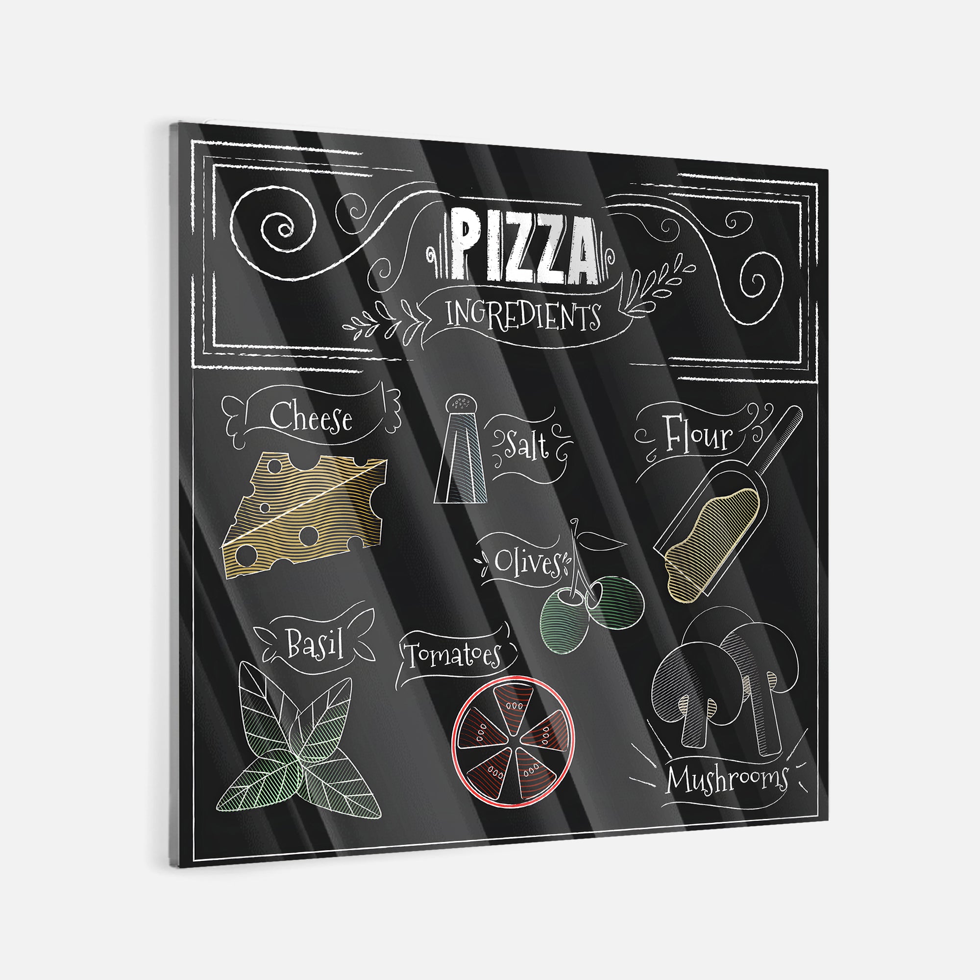 Pizza Ingredients - Leinwandbild