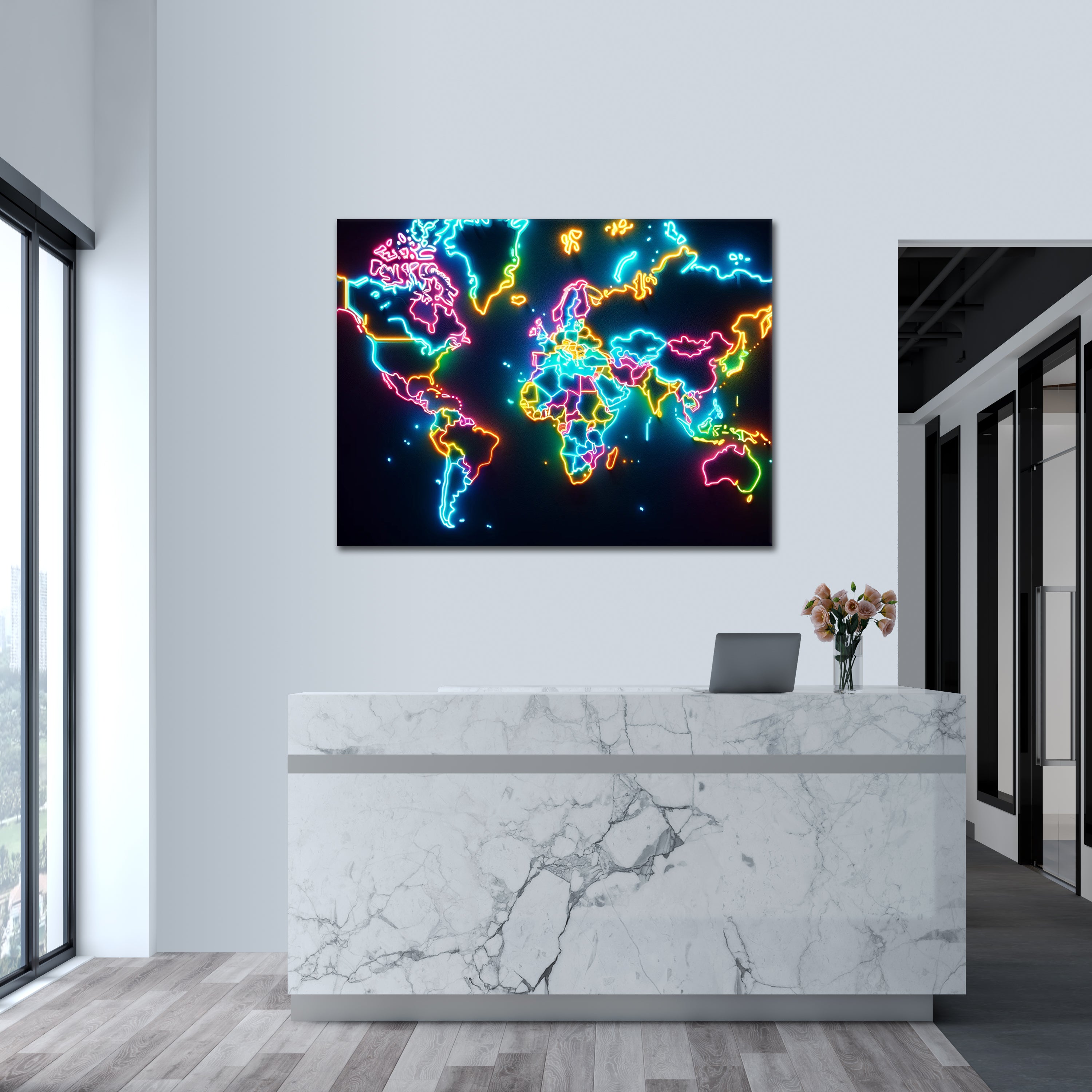 Neon World - Alu Acrylglas