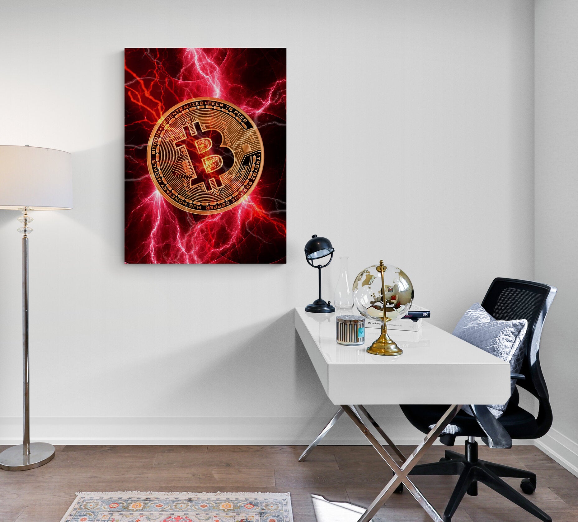 Bitcoin Power - aluminum acrylic glass