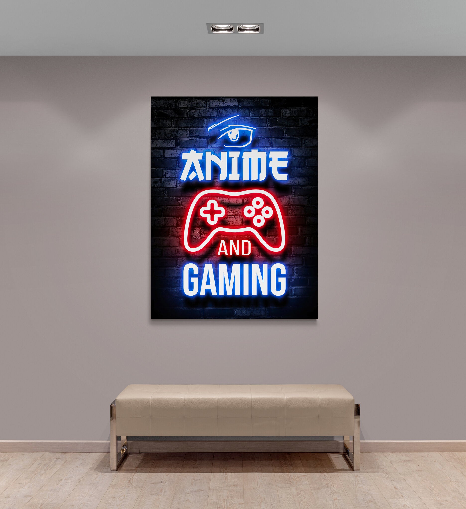 Anime Gaming - Leinwandbild