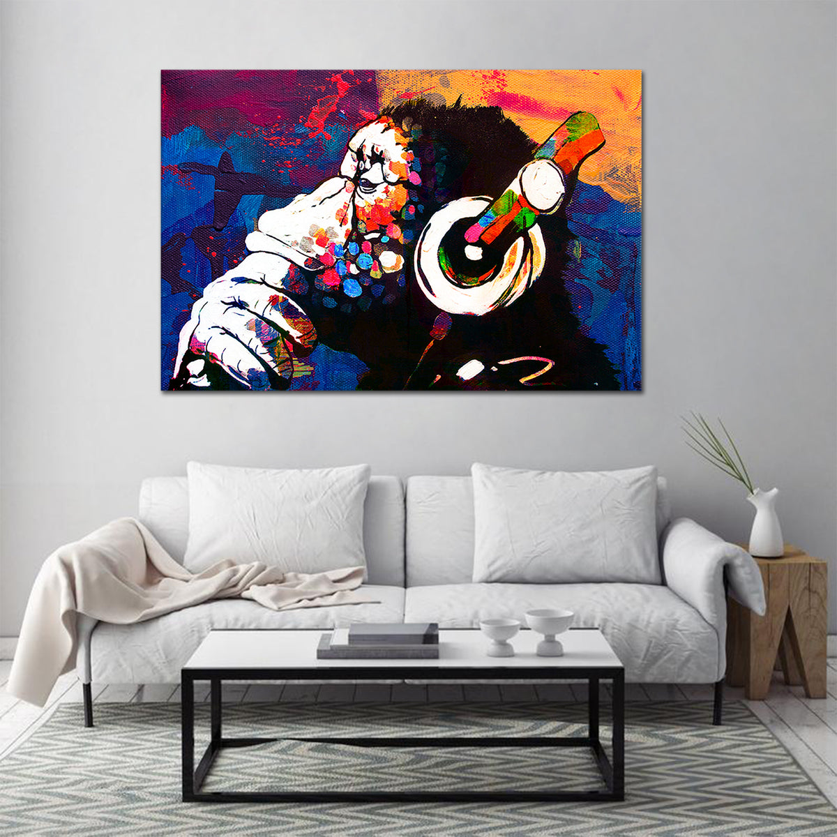 Thoughtful Monkey - canvas picture