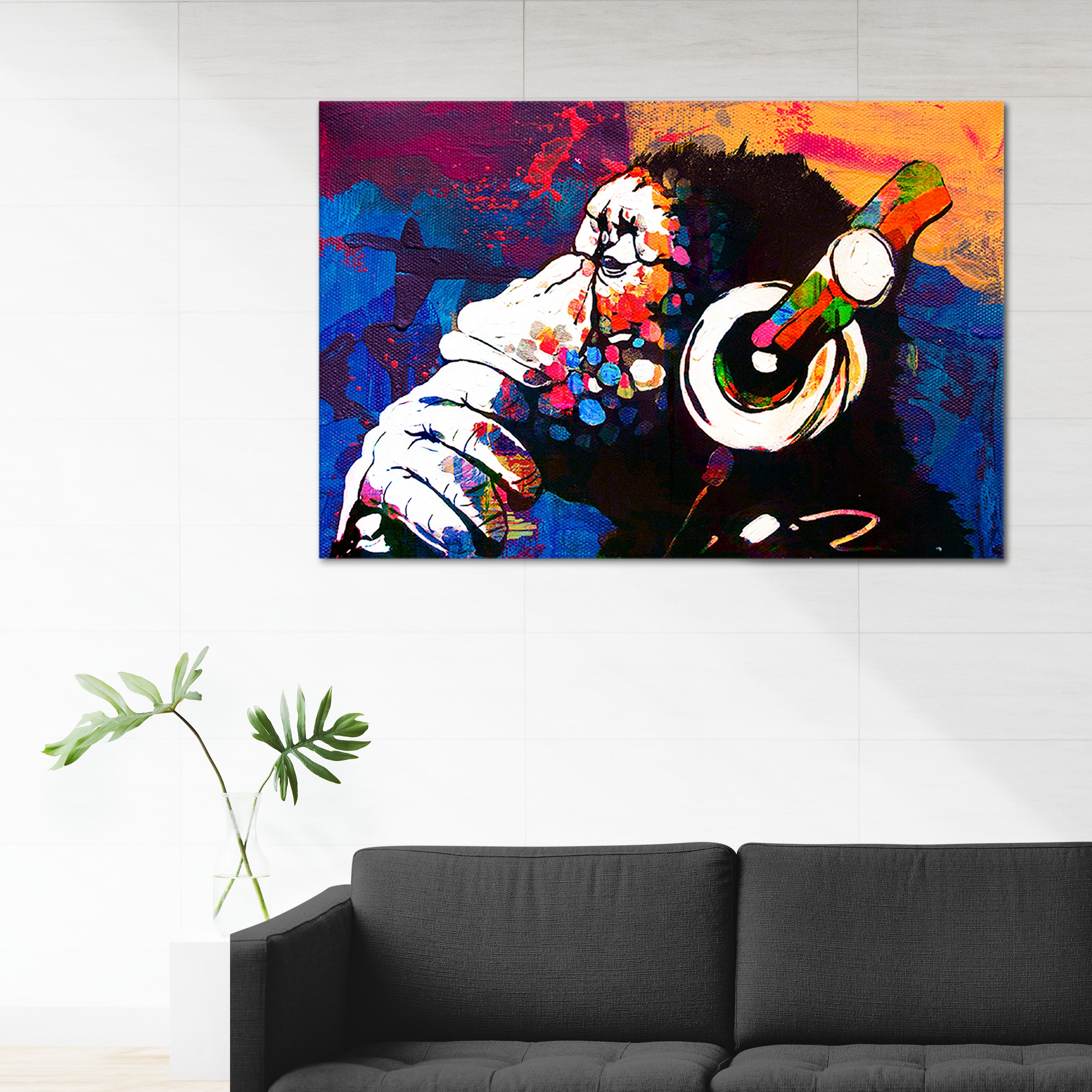 Thoughtful Monkey - canvas picture