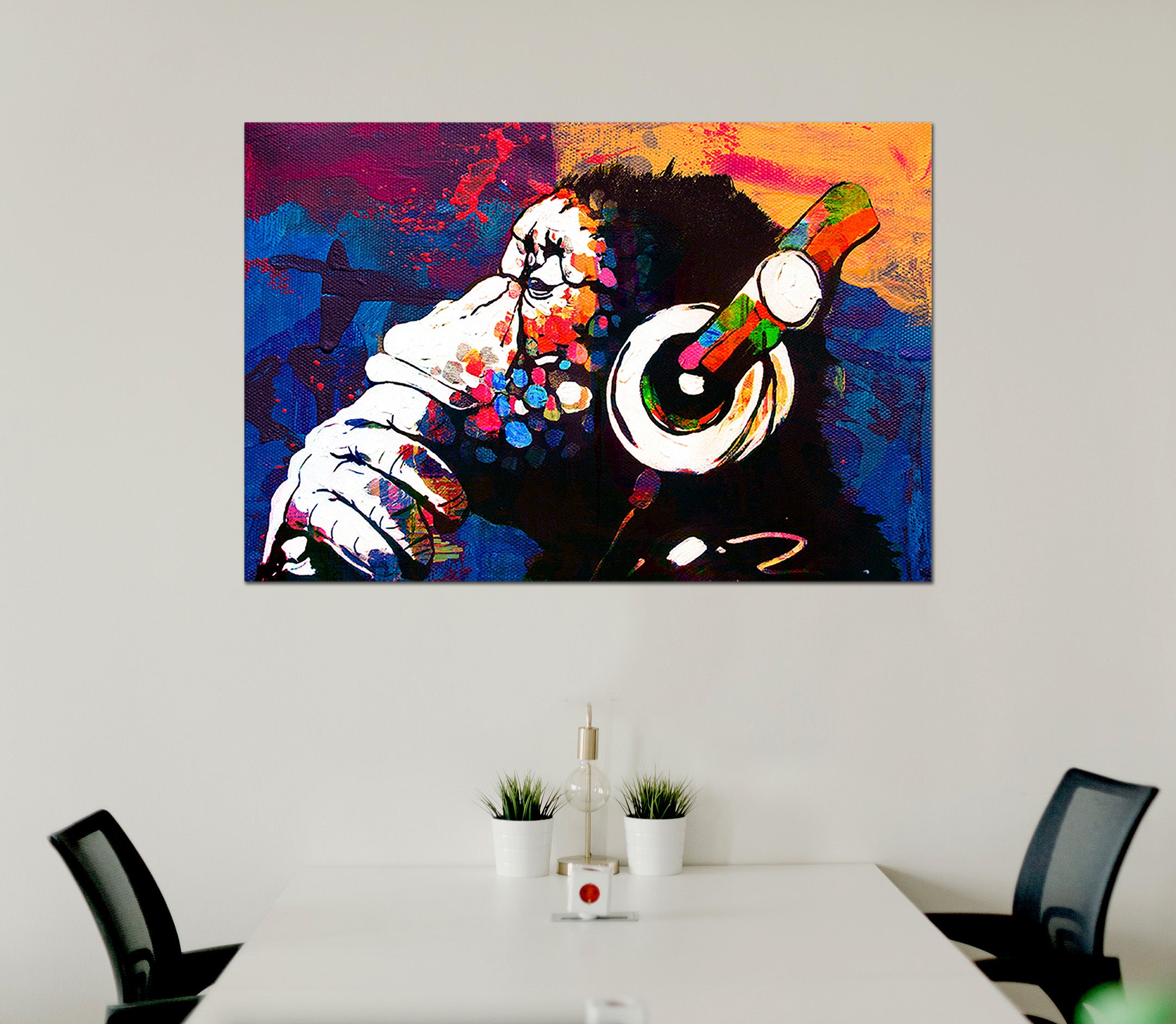 Thoughtful Monkey - aluminum acrylic glass