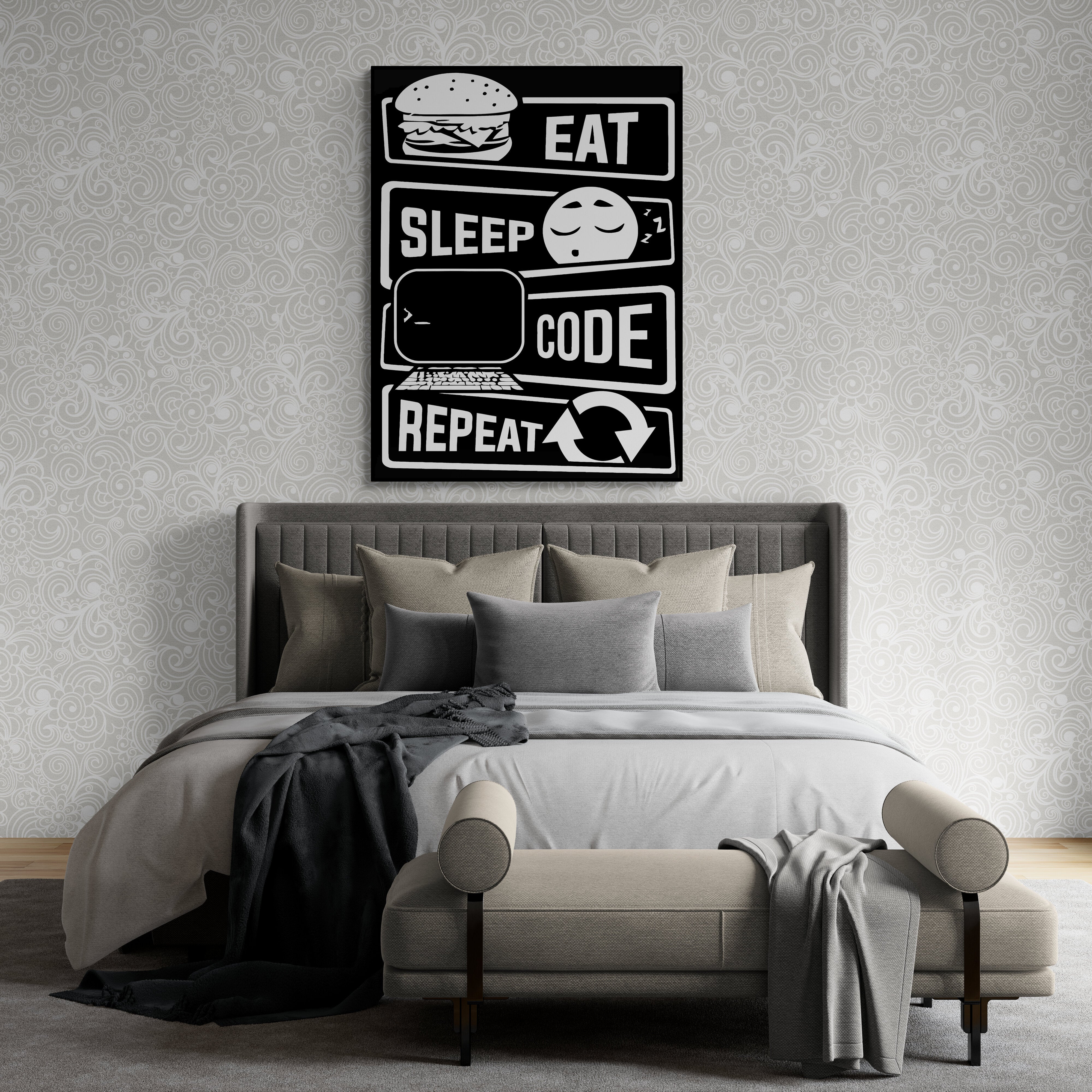 Eat Sleep Code Repeat - Poster