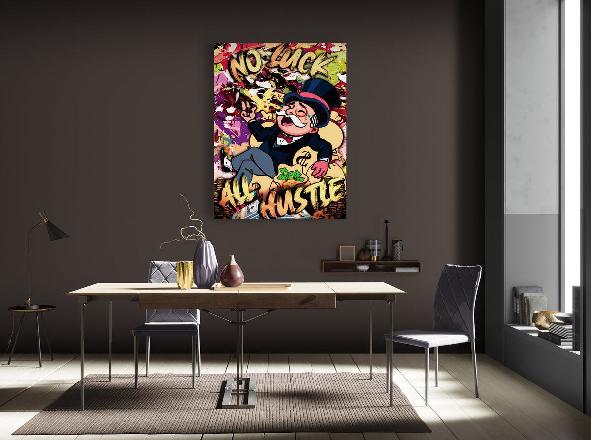 No Luck All Hustle - canvas picture