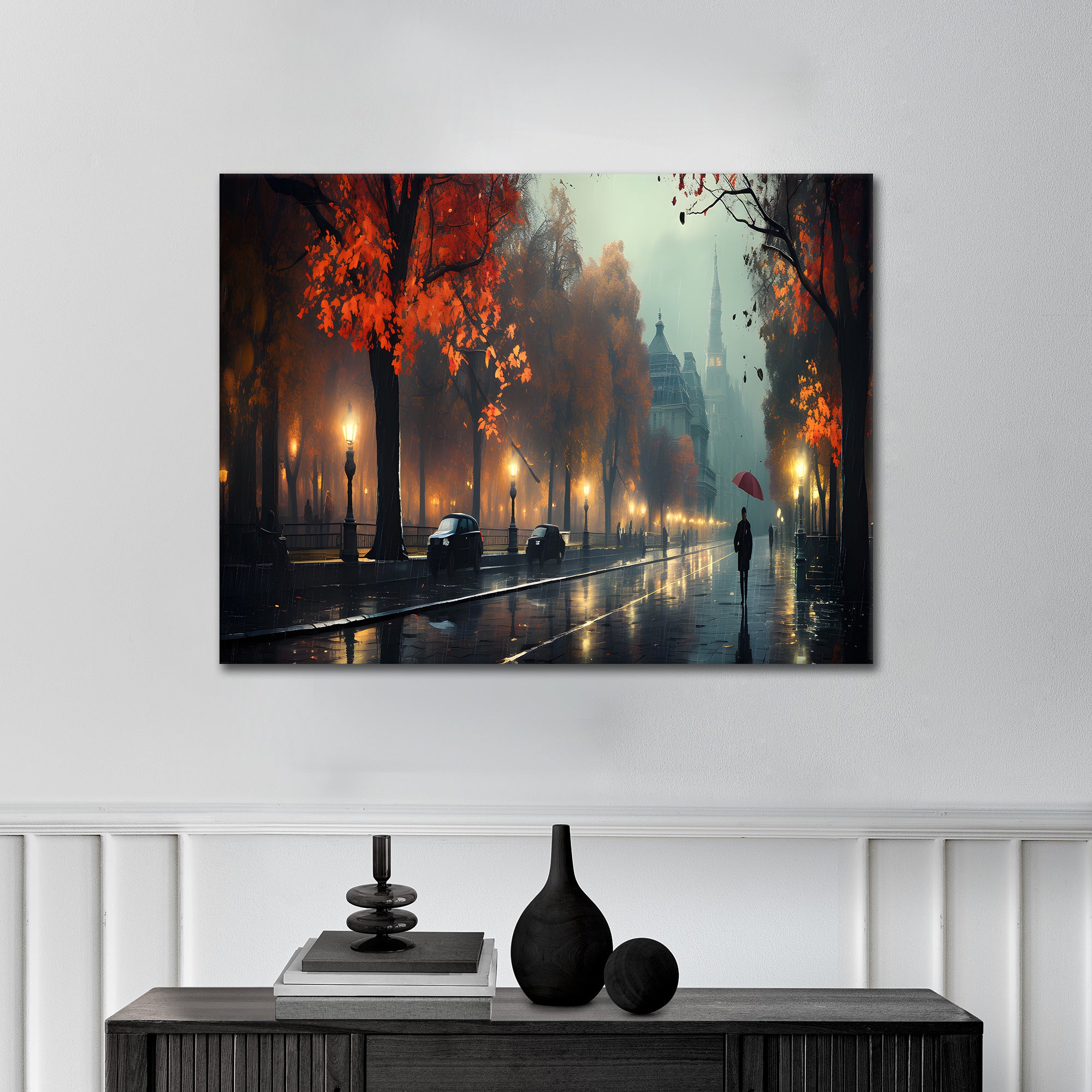 Autumn Walk - aluminum acrylic glass