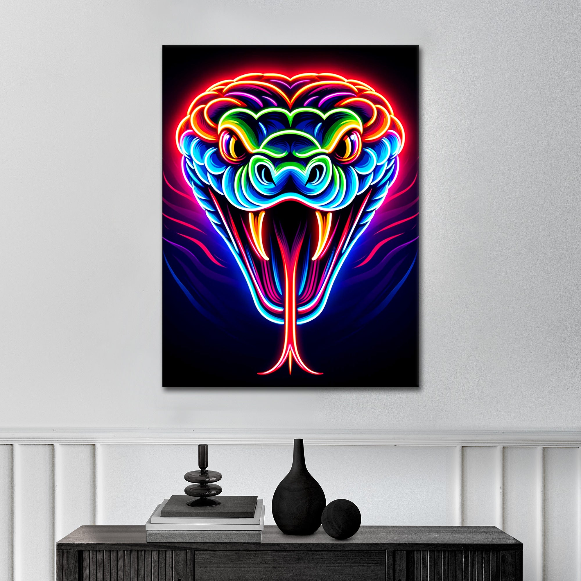 Neon Snake - Acrylglas