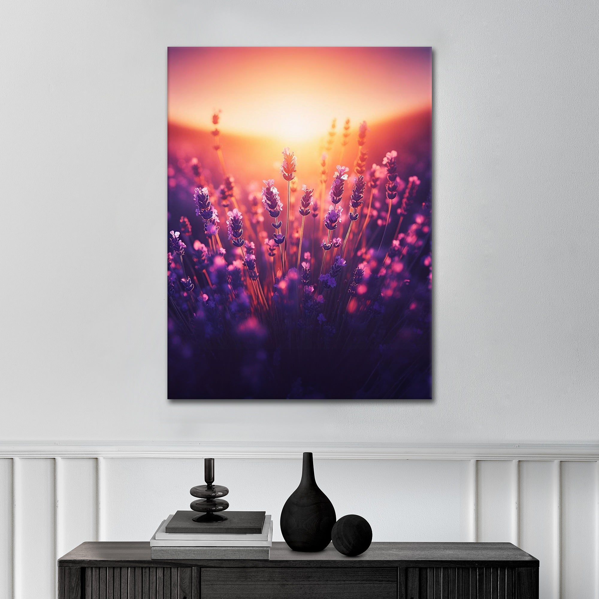 Sunset Lavender - Leinwandbild