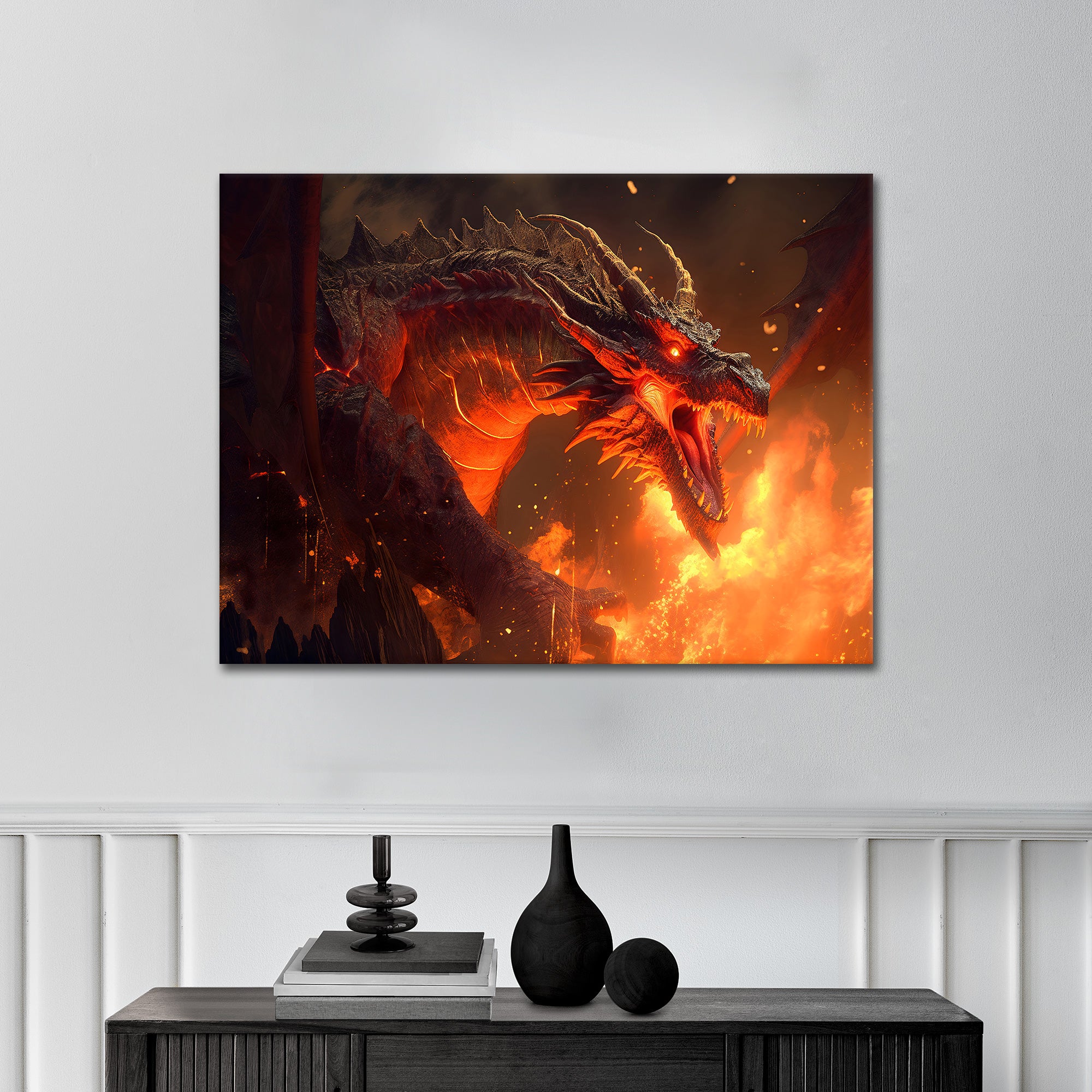 Fire Dragon - canvas picture