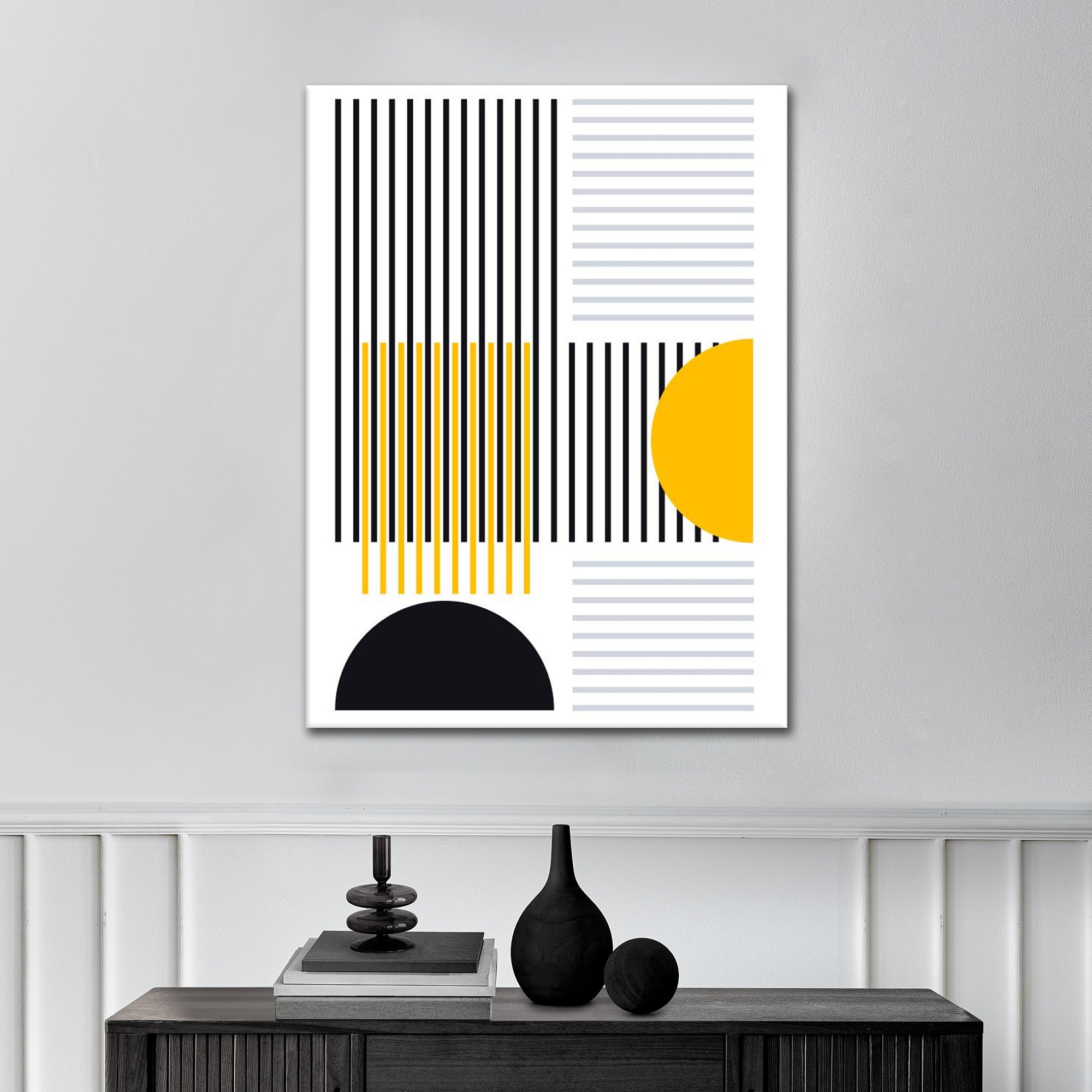 Black Vertical Contrast - Poster