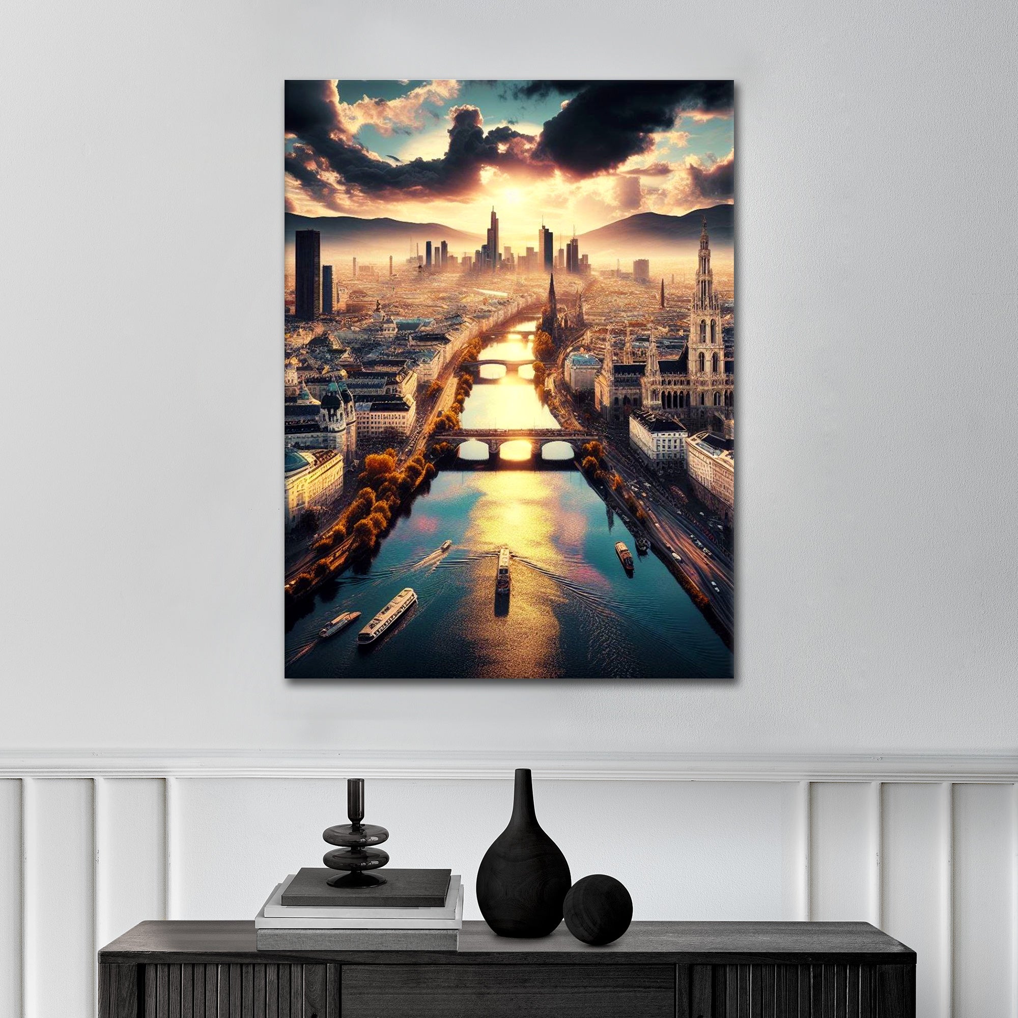 Sunset City - Alu Acrylglas