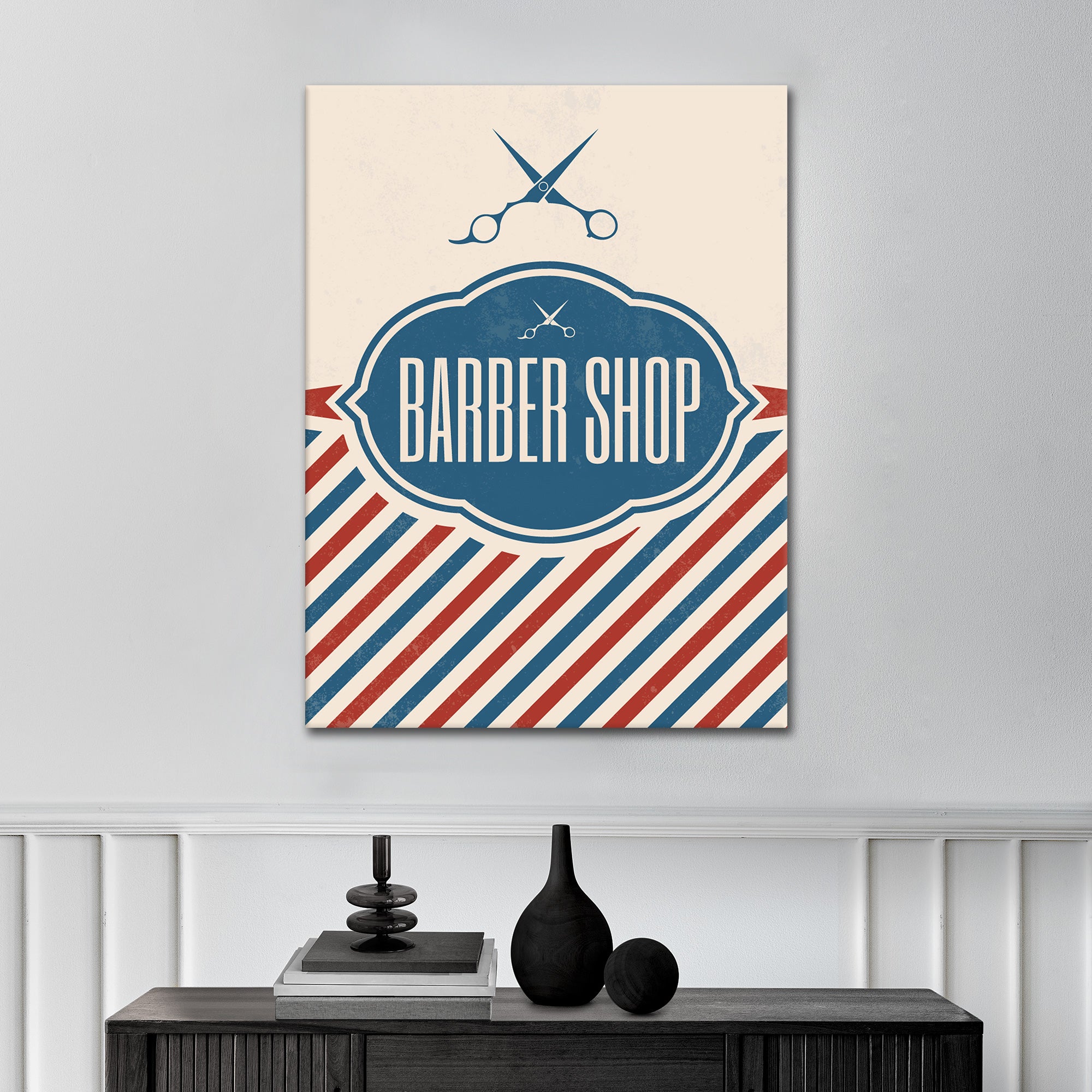 Barber Badge - Leinwandbild