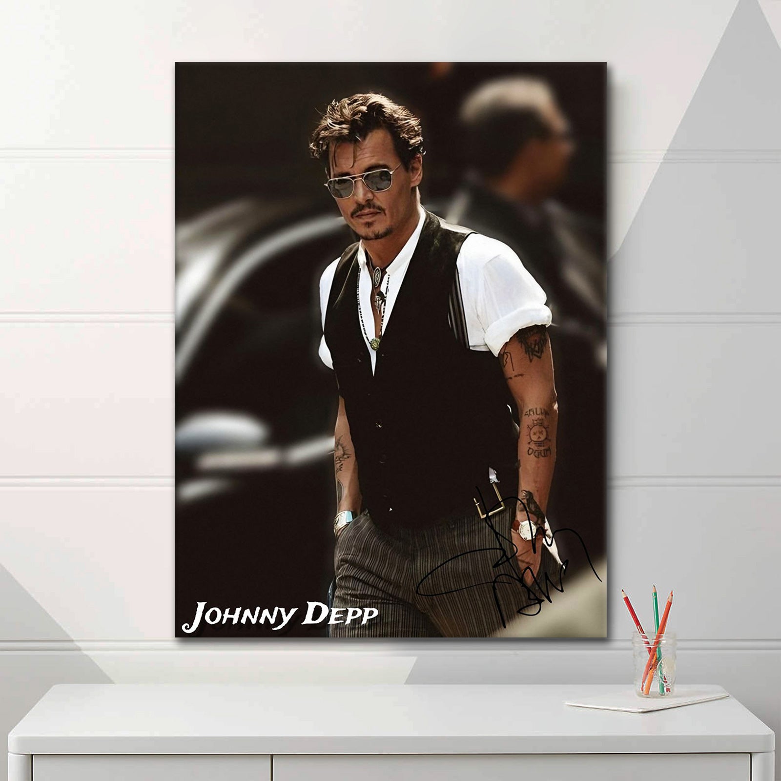 Stylish Johny Depp - Leinwandbild