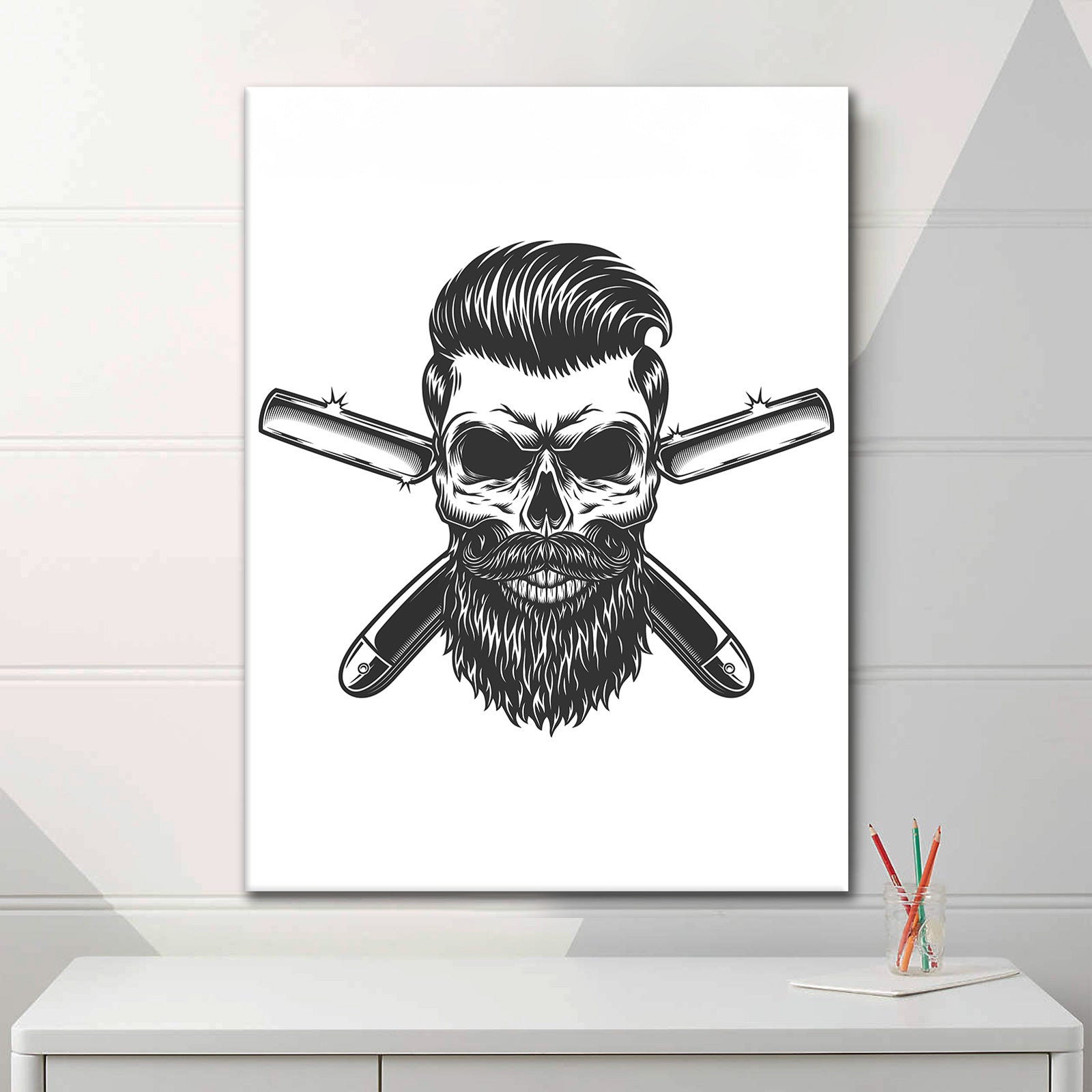 Barber Skull - Poster