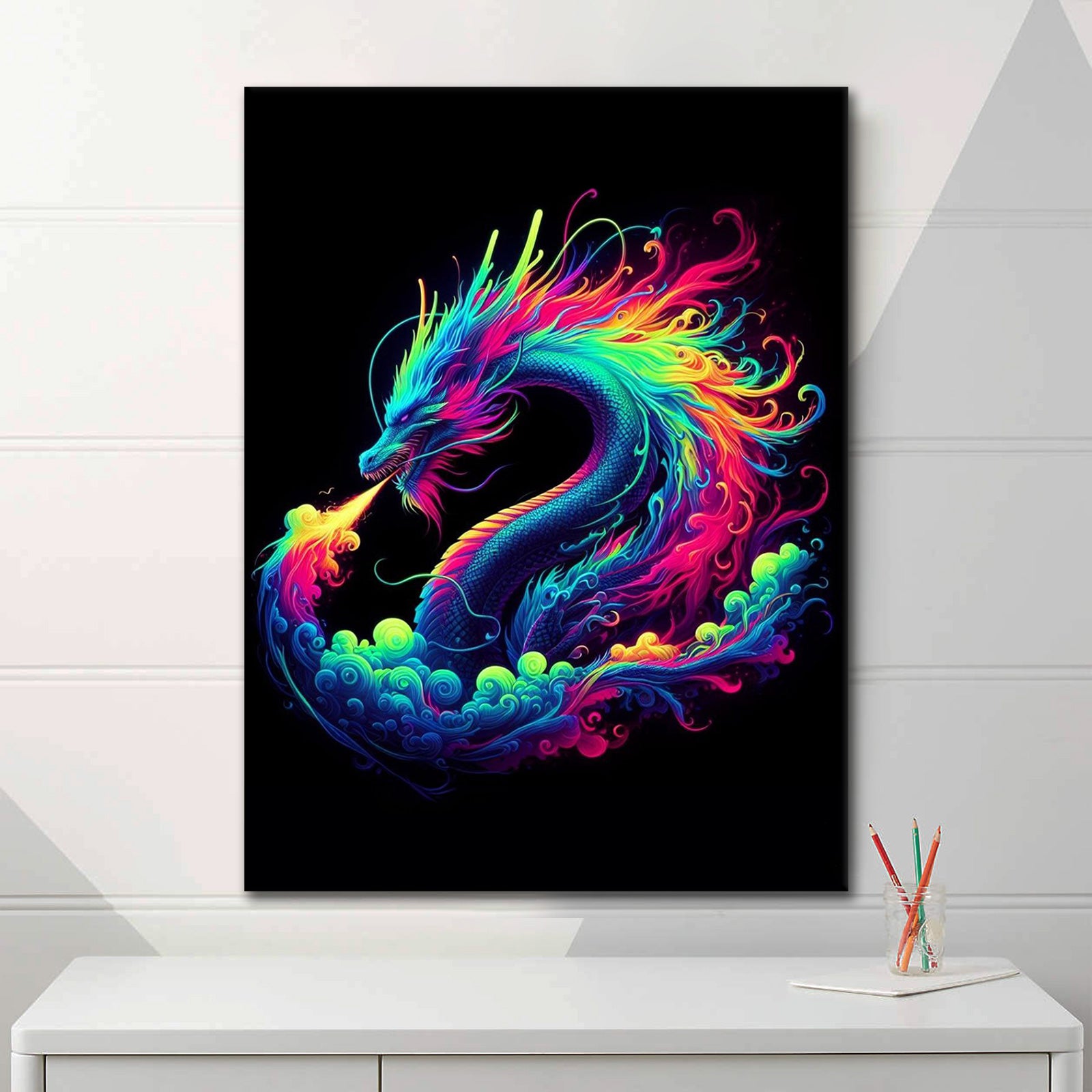 The Neon Dragon - Acrylglas