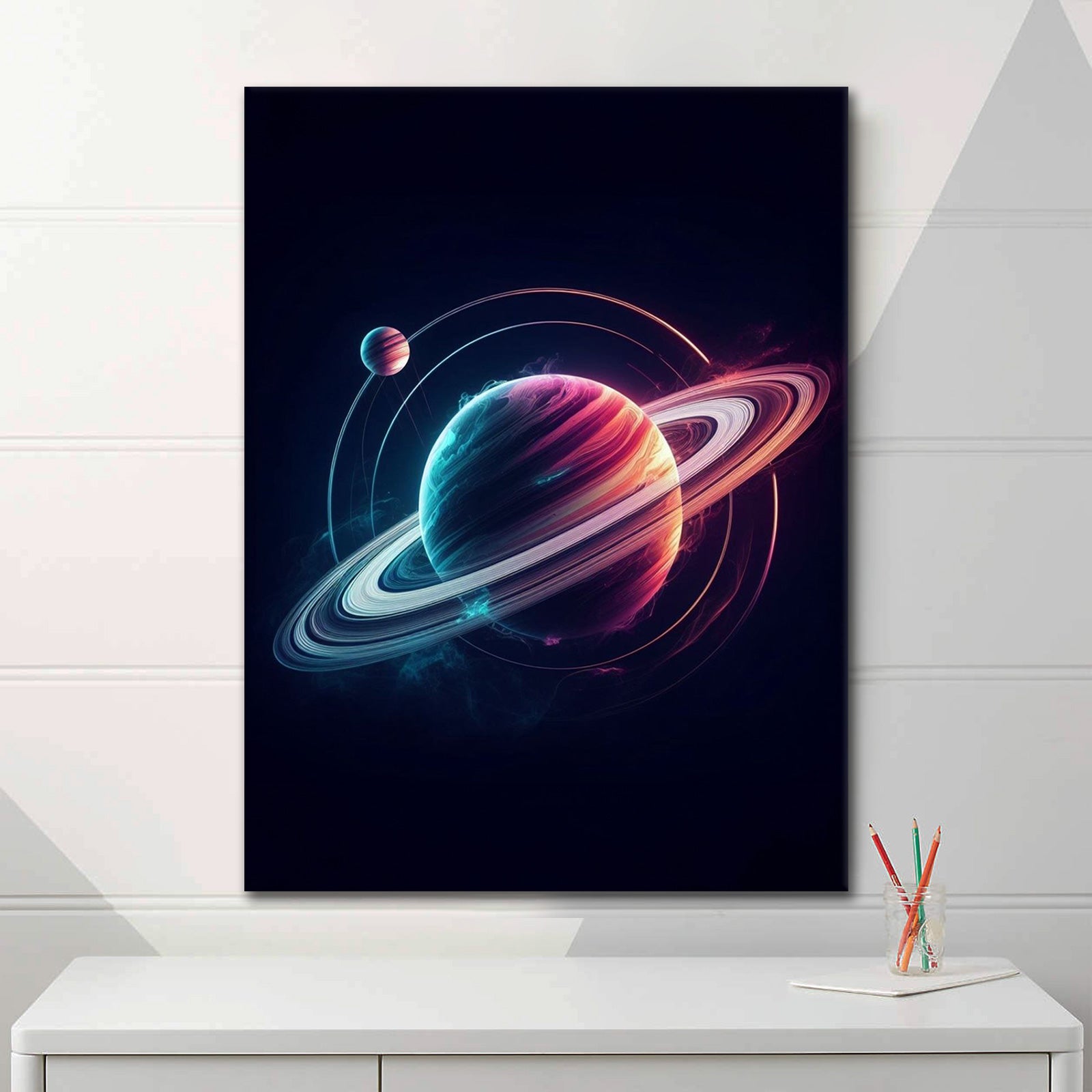 Saturn Galactic Rings - Leinwandbild