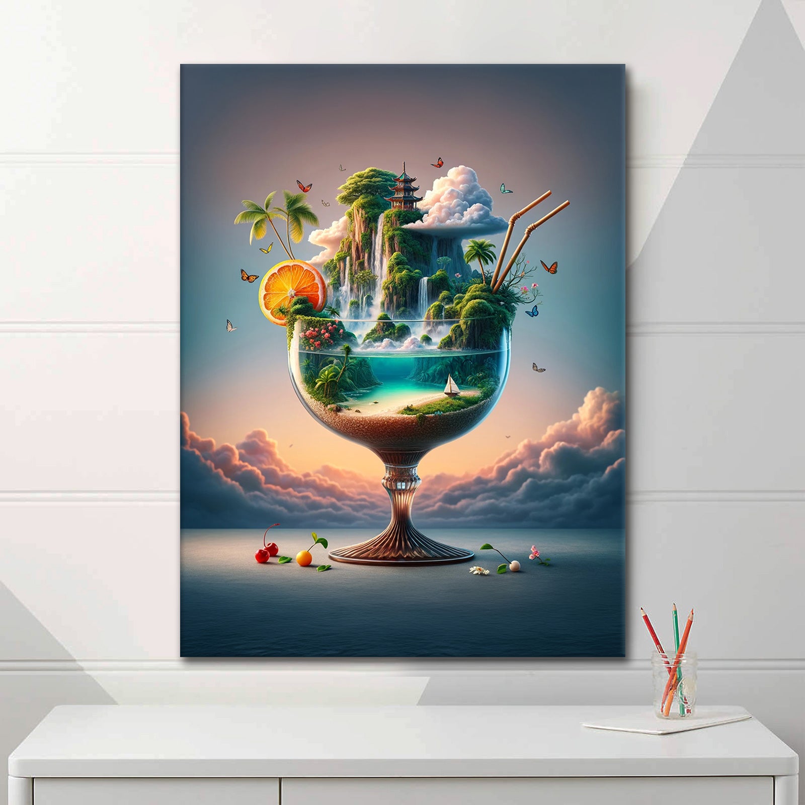 Island Cocktail - Alu Acrylglas