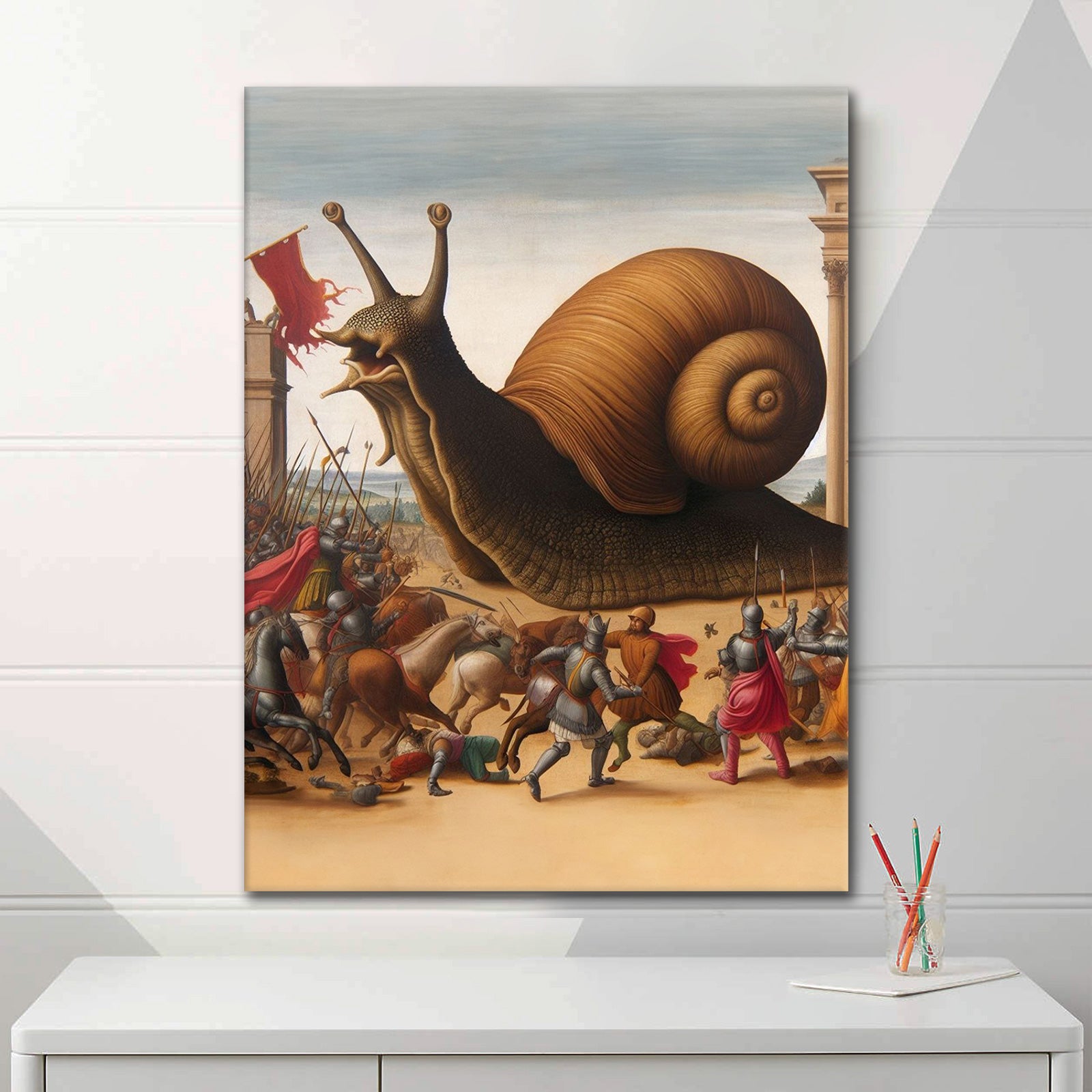 Snail Battle - Leinwandbild