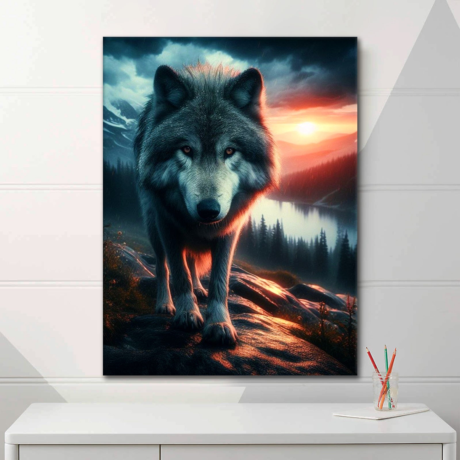 Twilight Wolf - Alu Acrylglas