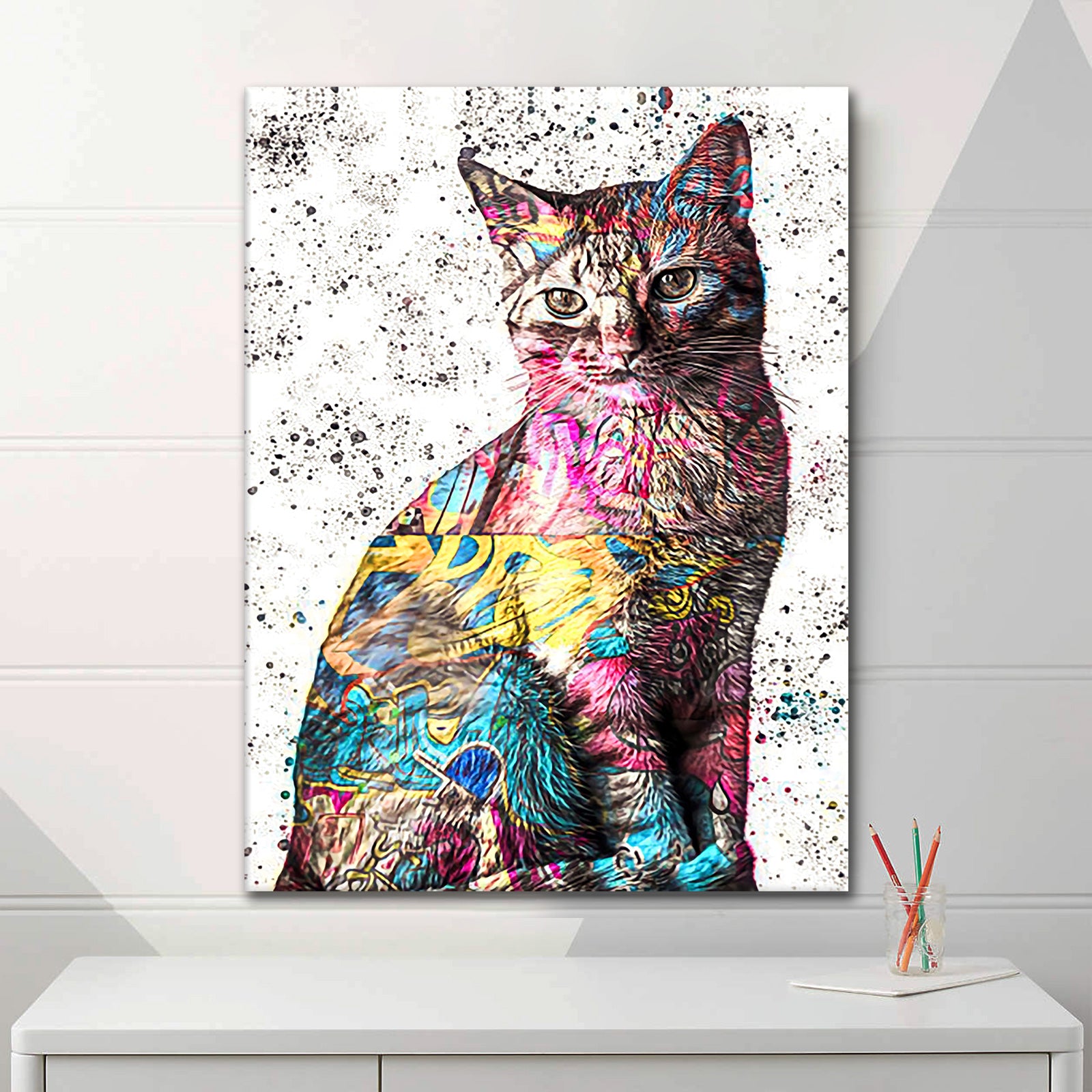 Rainbow Kitty - Alu Acrylglas