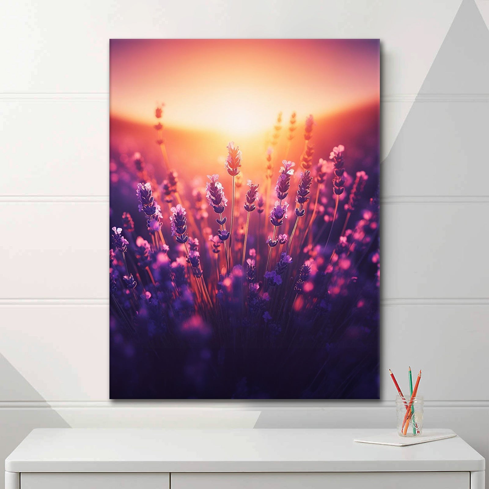 Sunset Lavender - Leinwandbild