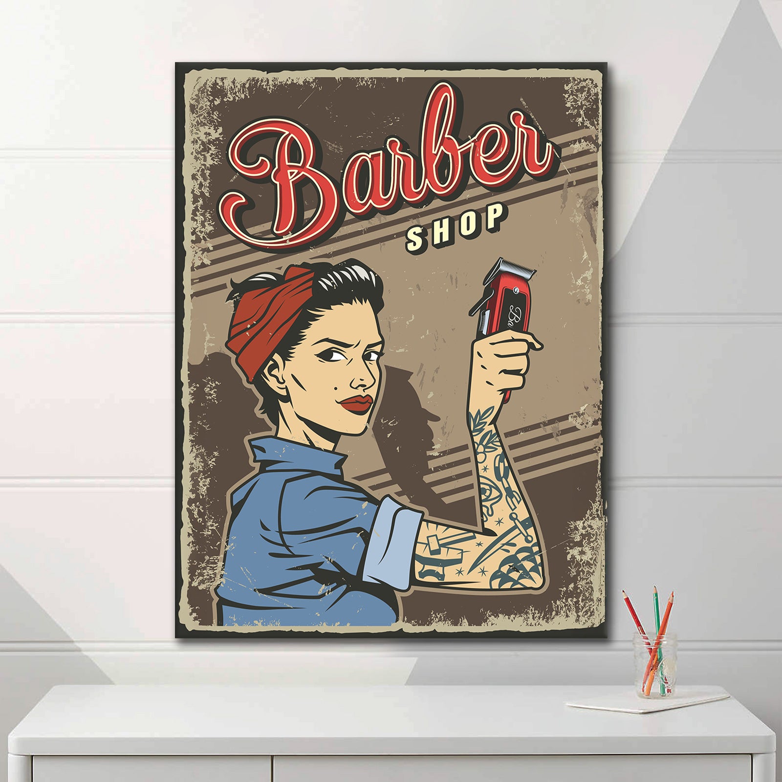 Barber Chic - Alu-Acrylglas