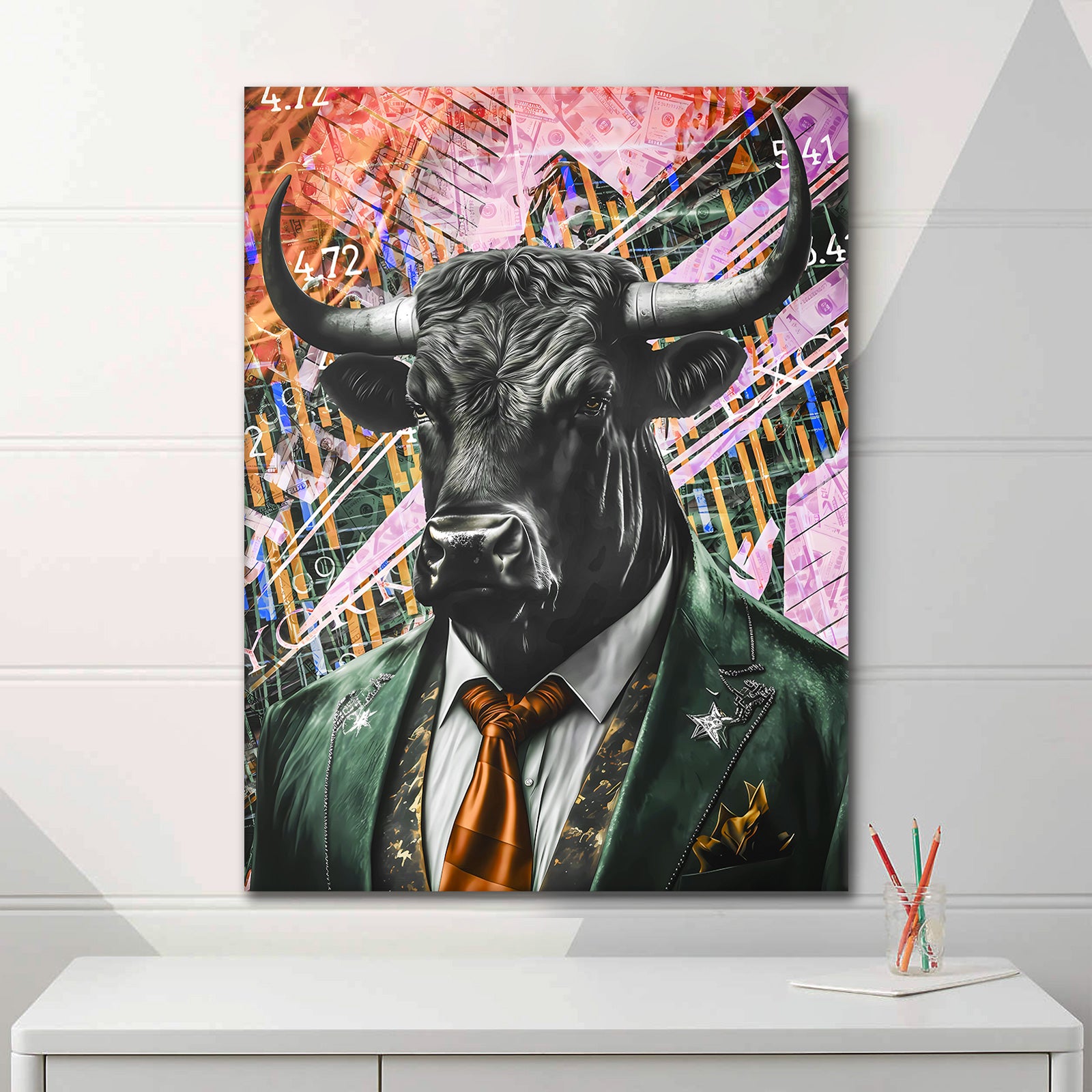 Bull Market Yellow - Alu Acrylglas