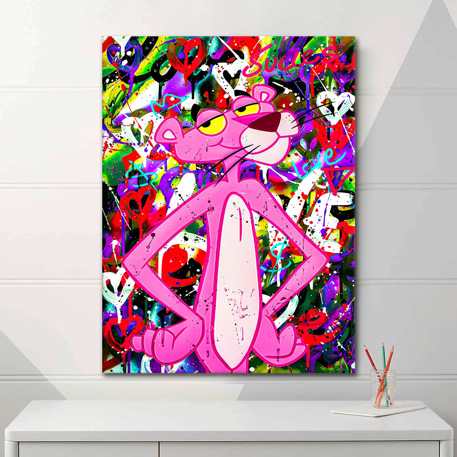 Pink Panther Love - Acrylglas