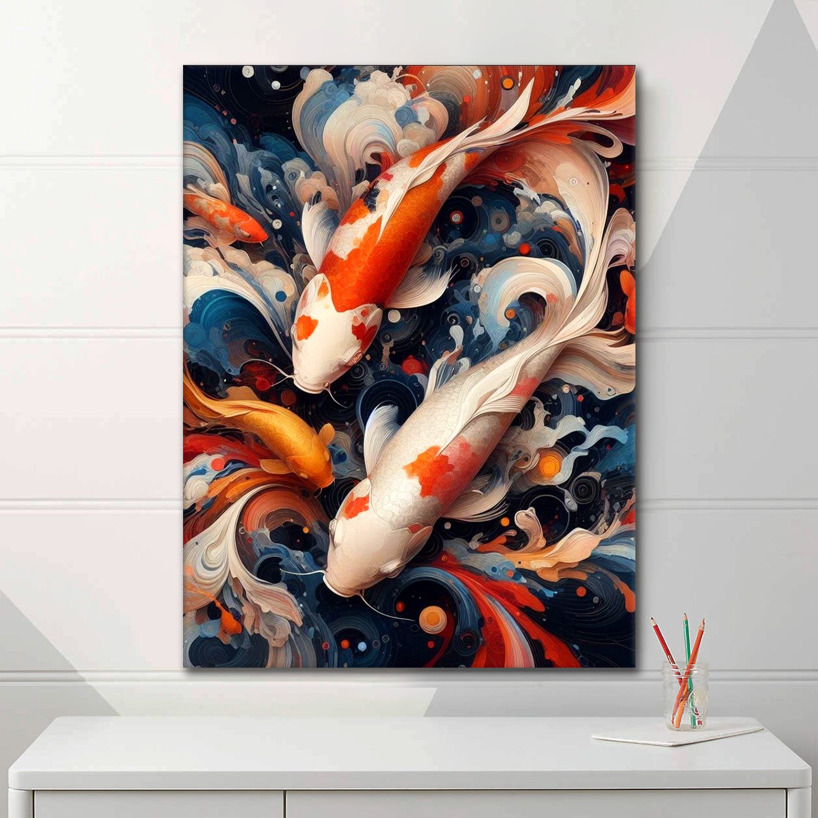 Koi Swimmers - Leinwandbild