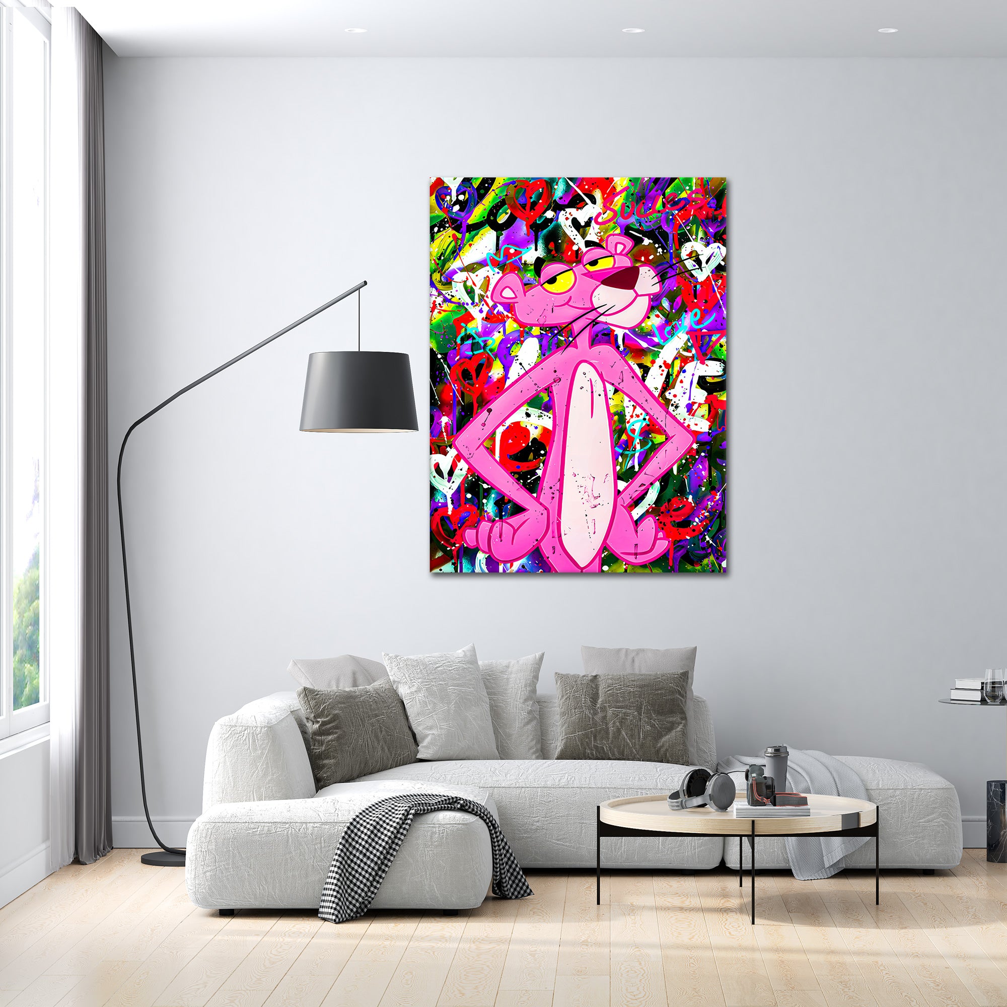 Pink Panther Love - aluminum acrylic glass